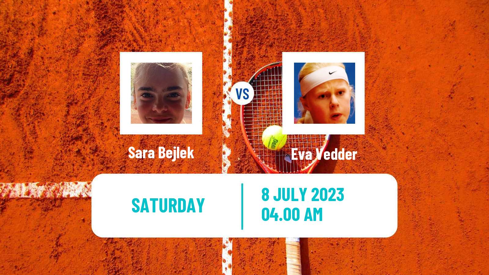 Tennis ITF W40 The Hague Women Sara Bejlek - Eva Vedder
