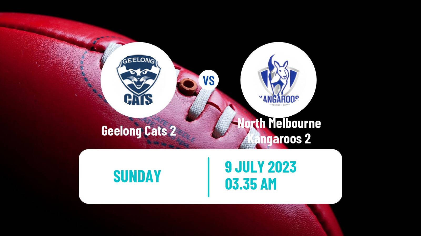 Aussie rules VFL Geelong Cats 2 - North Melbourne Kangaroos 2