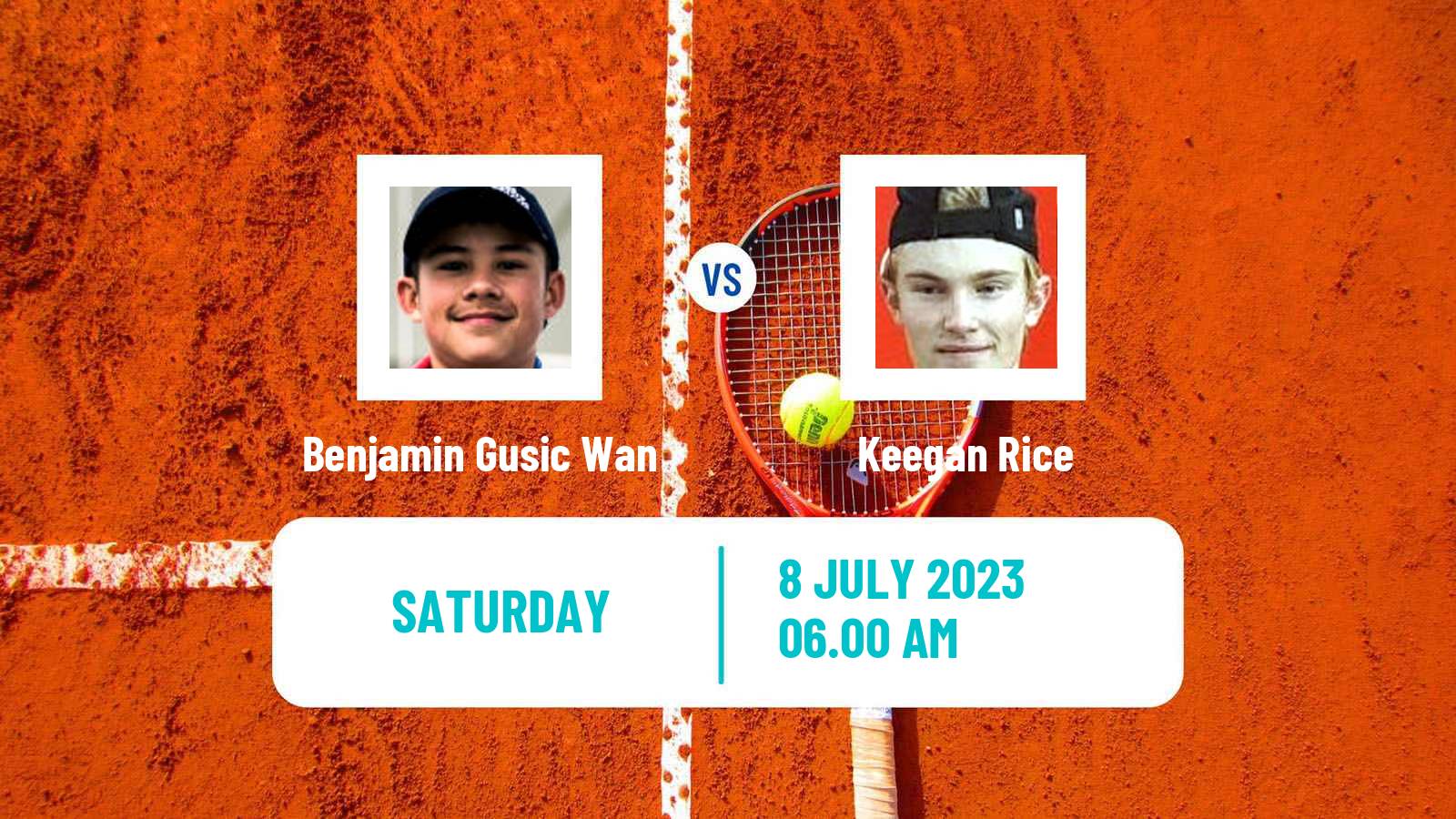 Tennis Boys Singles Wimbledon Benjamin Gusic Wan - Keegan Rice