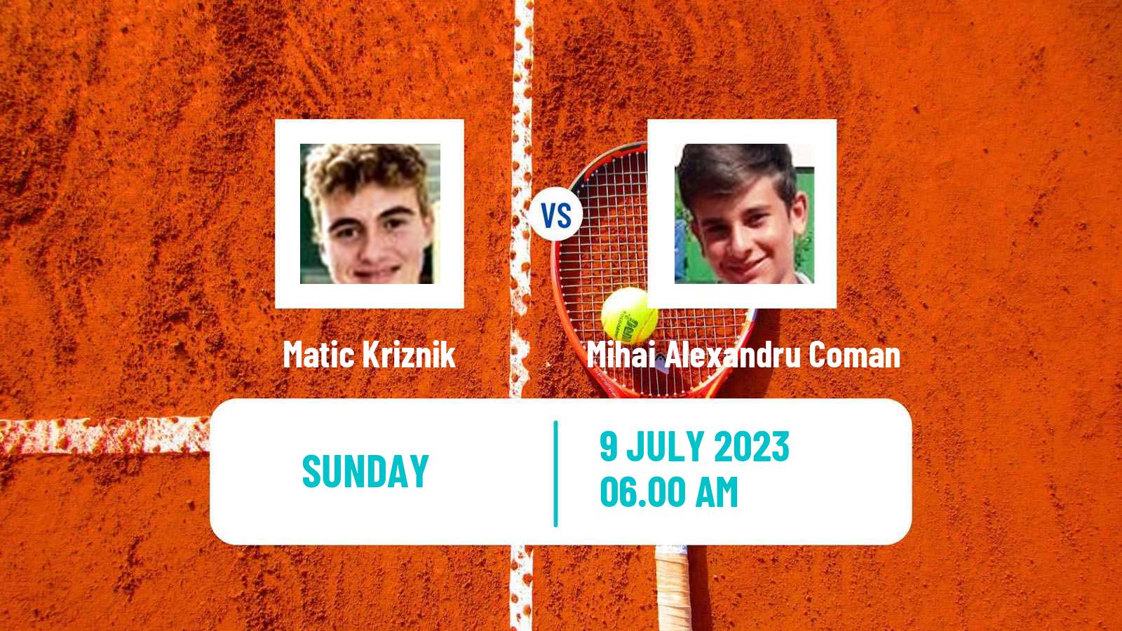Tennis Boys Singles Wimbledon Matic Kriznik - Mihai Alexandru Coman