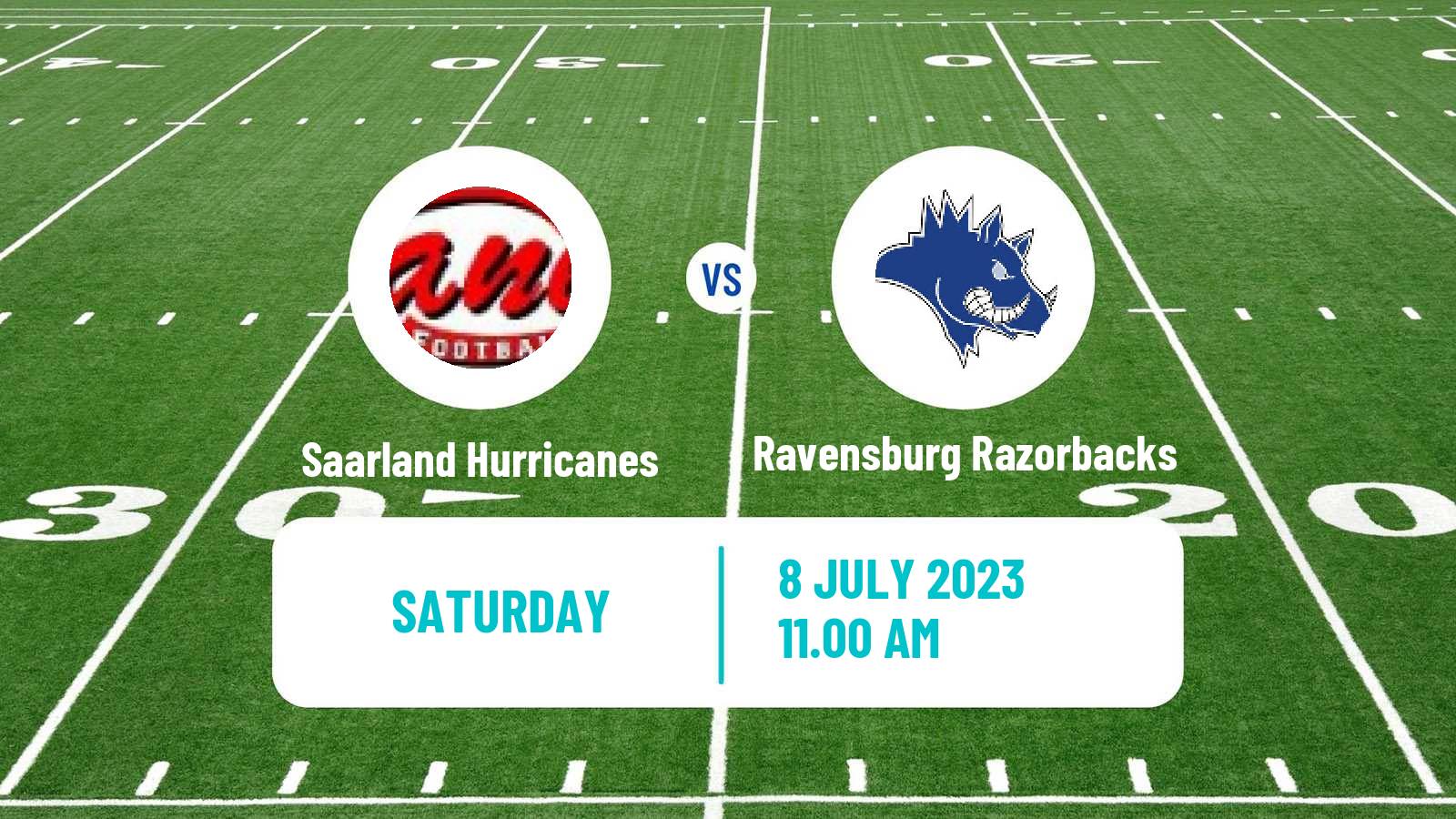 American football German GFL Saarland Hurricanes - Ravensburg Razorbacks