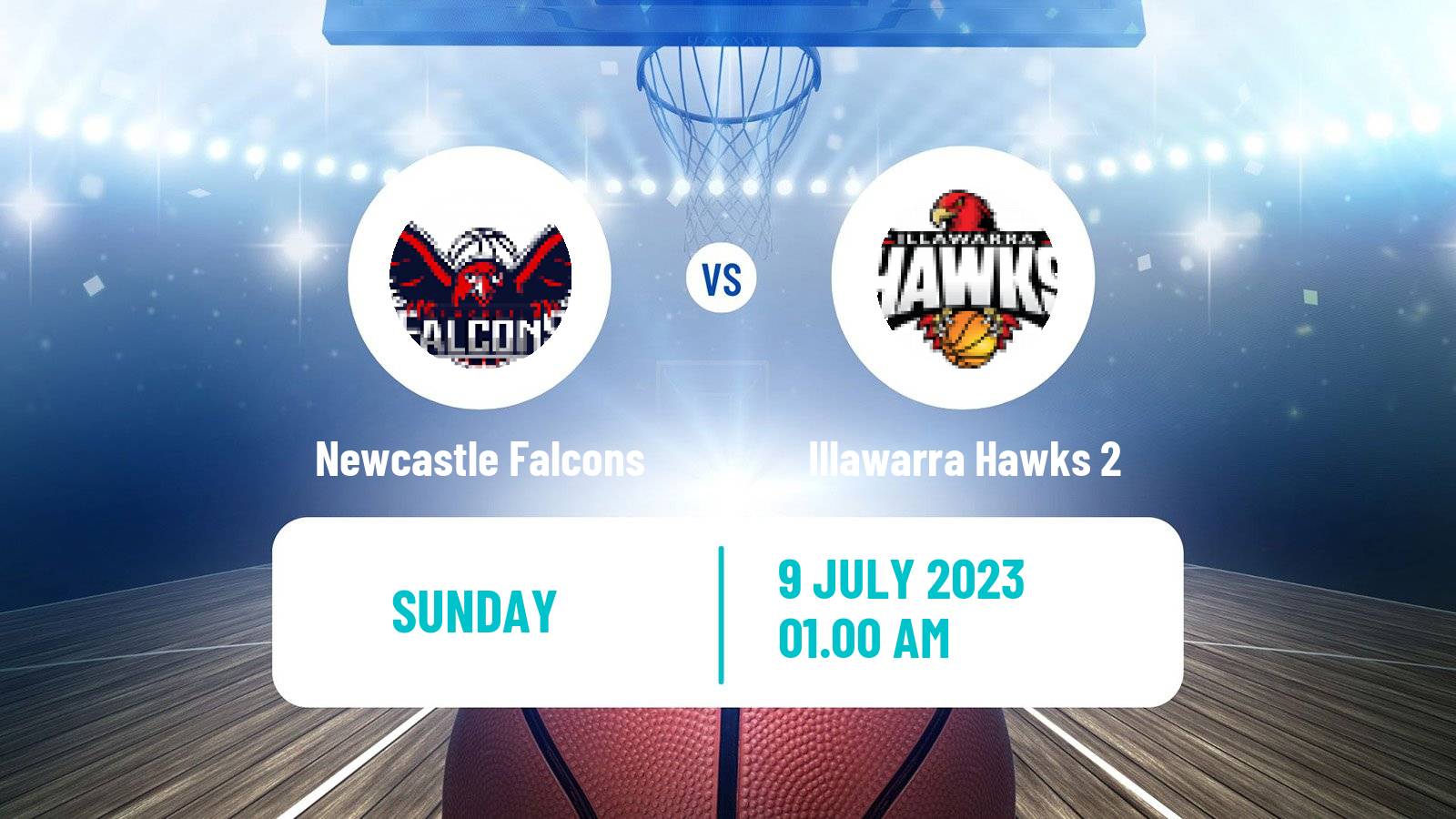 Basketball Australian NBL1 East Newcastle Falcons - Illawarra Hawks 2