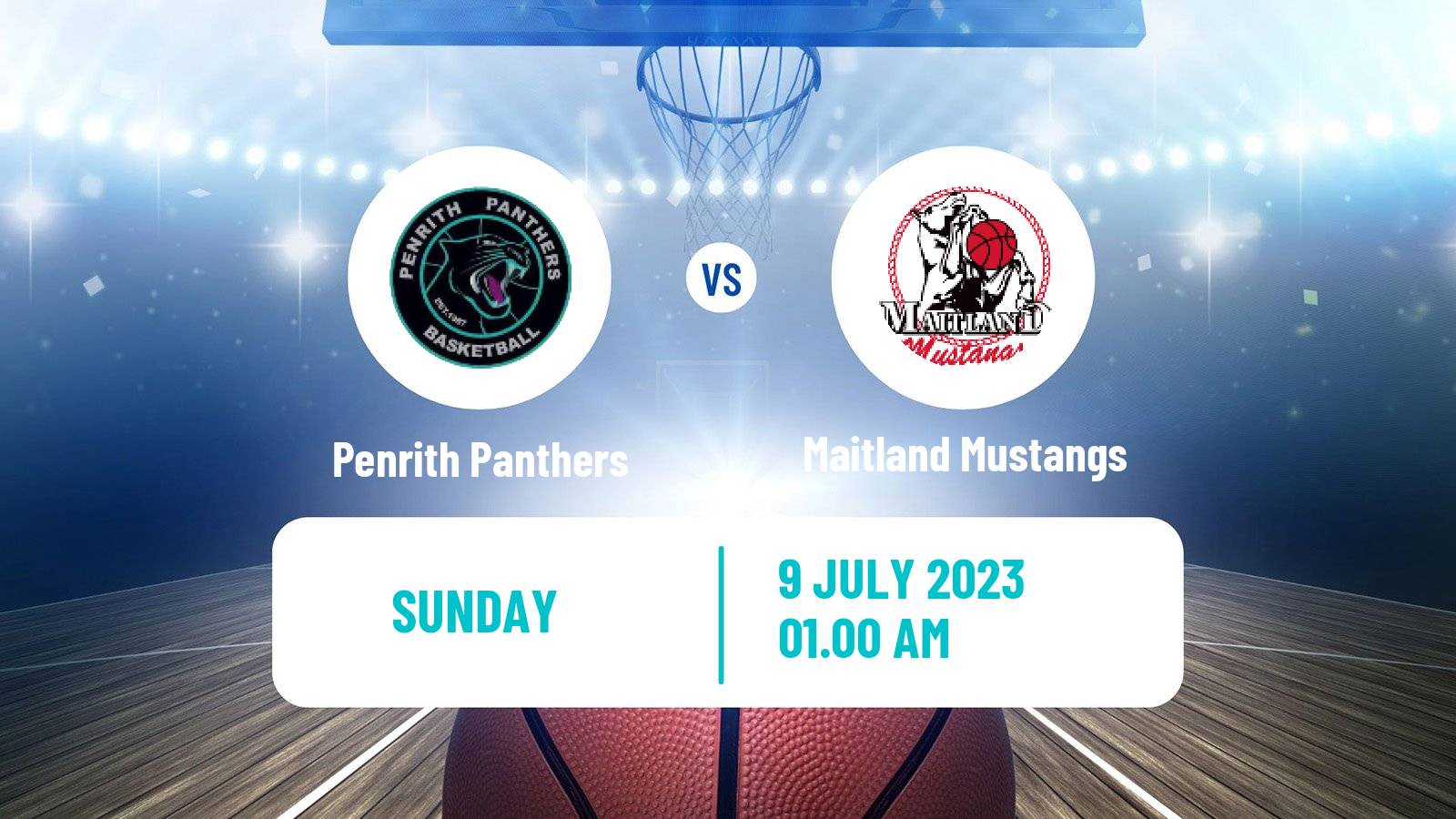 Basketball Australian NBL1 East Penrith Panthers - Maitland Mustangs