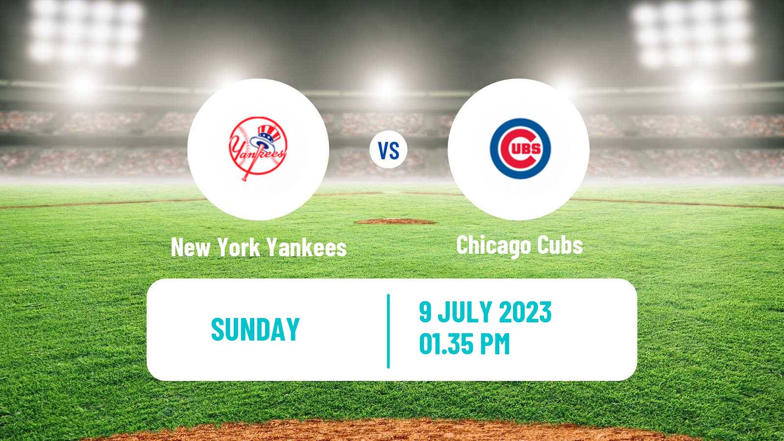 Baseball MLB New York Yankees - Chicago Cubs