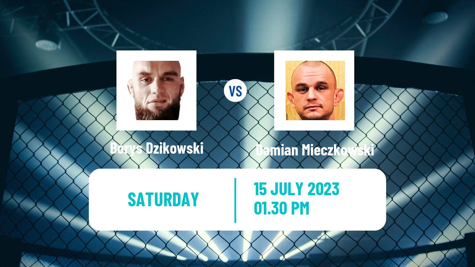 MMA Middleweight Ksw Men Borys Dzikowski - Damian Mieczkowski