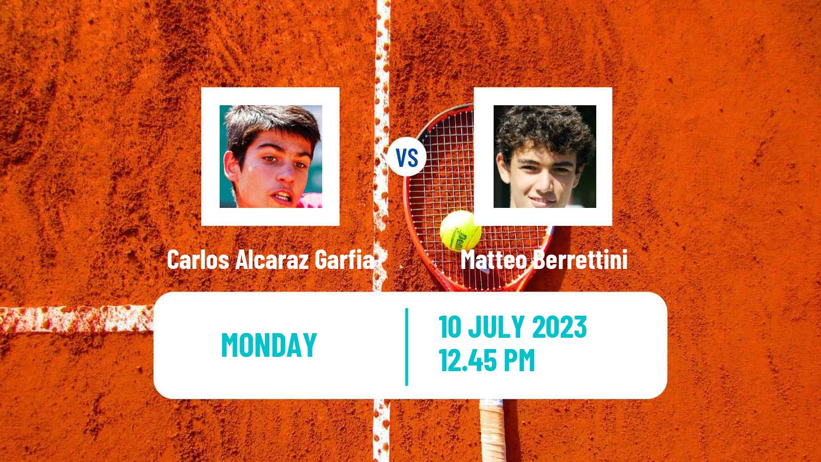 Tennis ATP Wimbledon Carlos Alcaraz Garfia - Matteo Berrettini