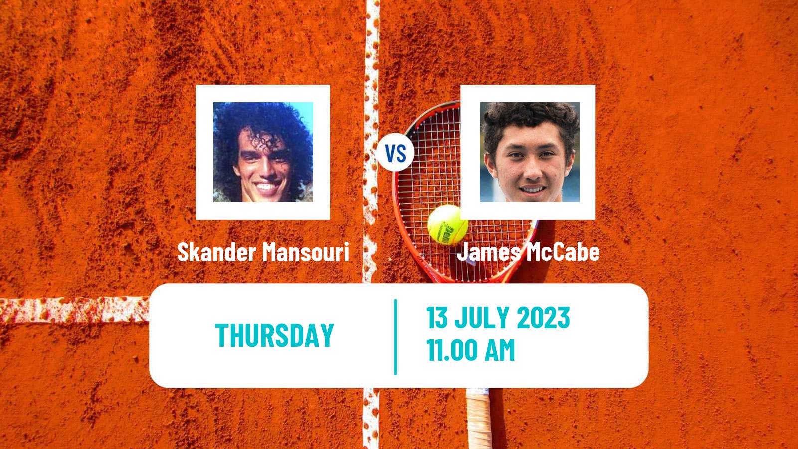 Tennis Chicago Challenger Men Skander Mansouri - James McCabe