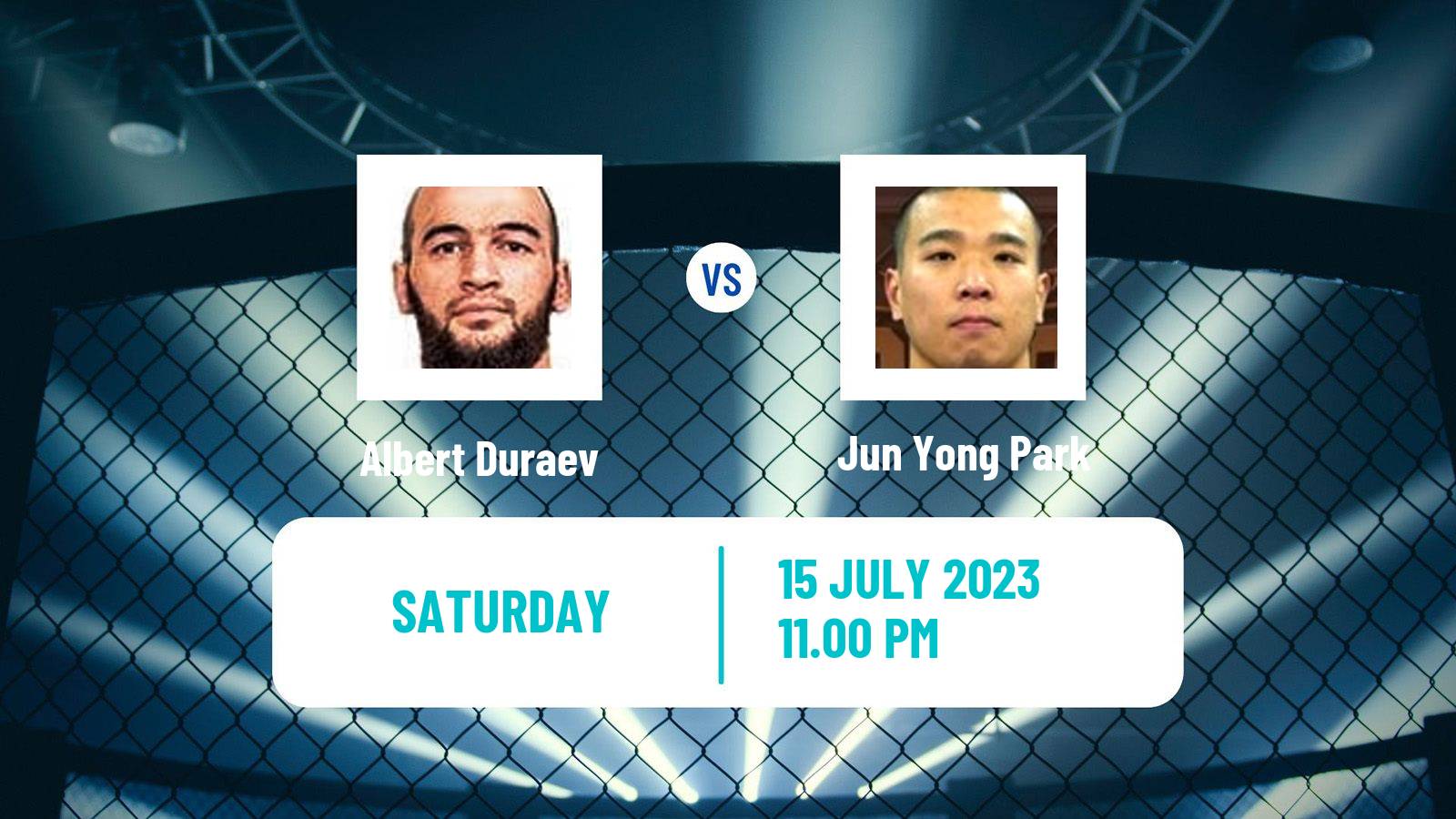 MMA Middleweight UFC Men Albert Duraev - Jun Yong Park