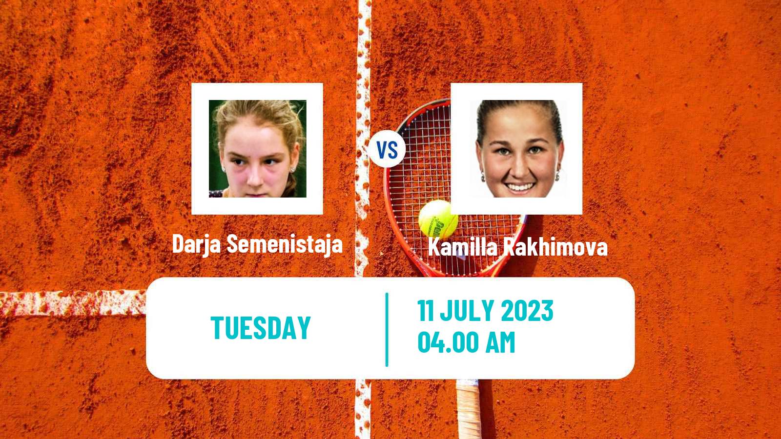 Tennis Bastad Challenger Women Darja Semenistaja - Kamilla Rakhimova