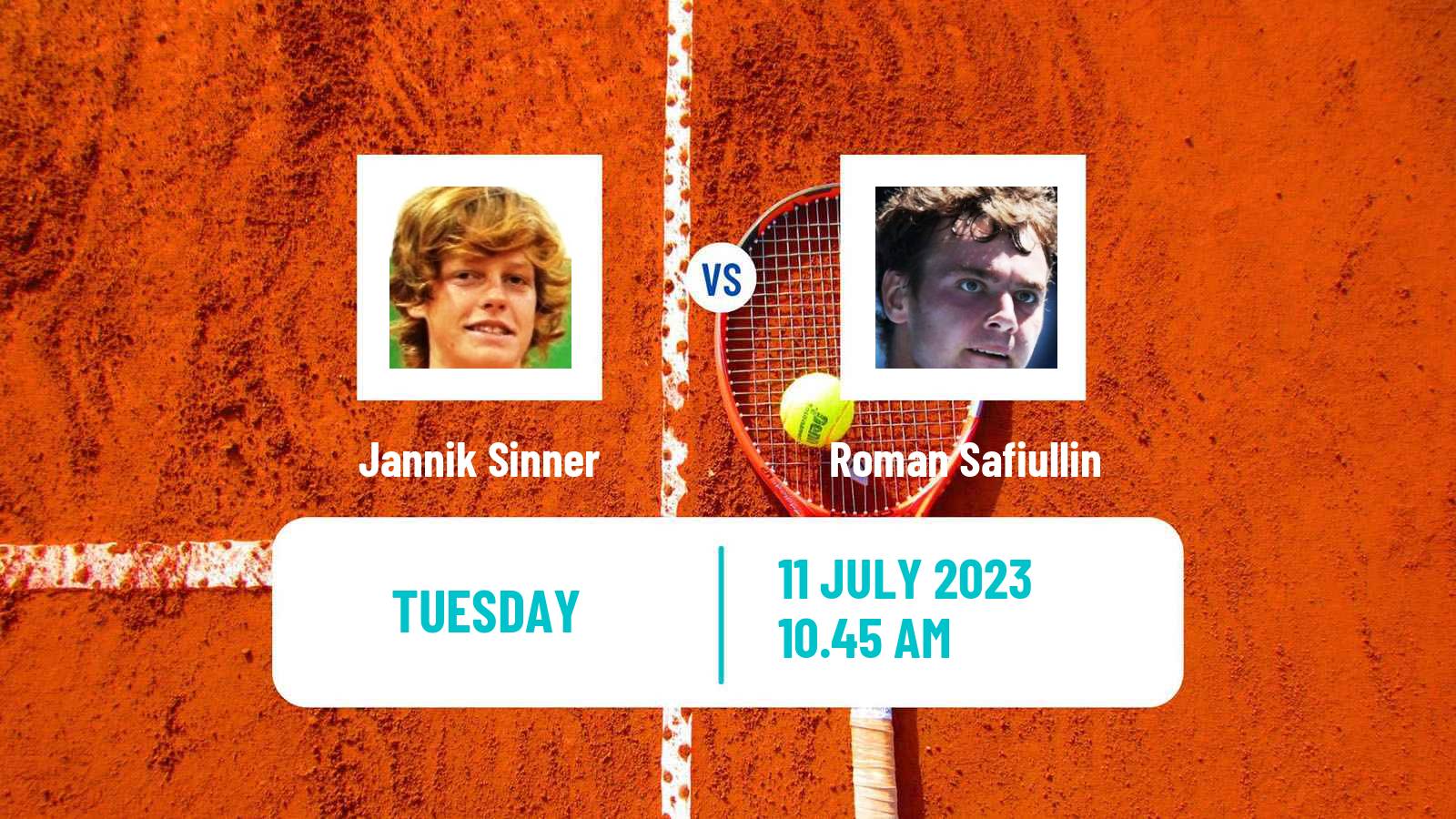Tennis ATP Wimbledon Jannik Sinner - Roman Safiullin