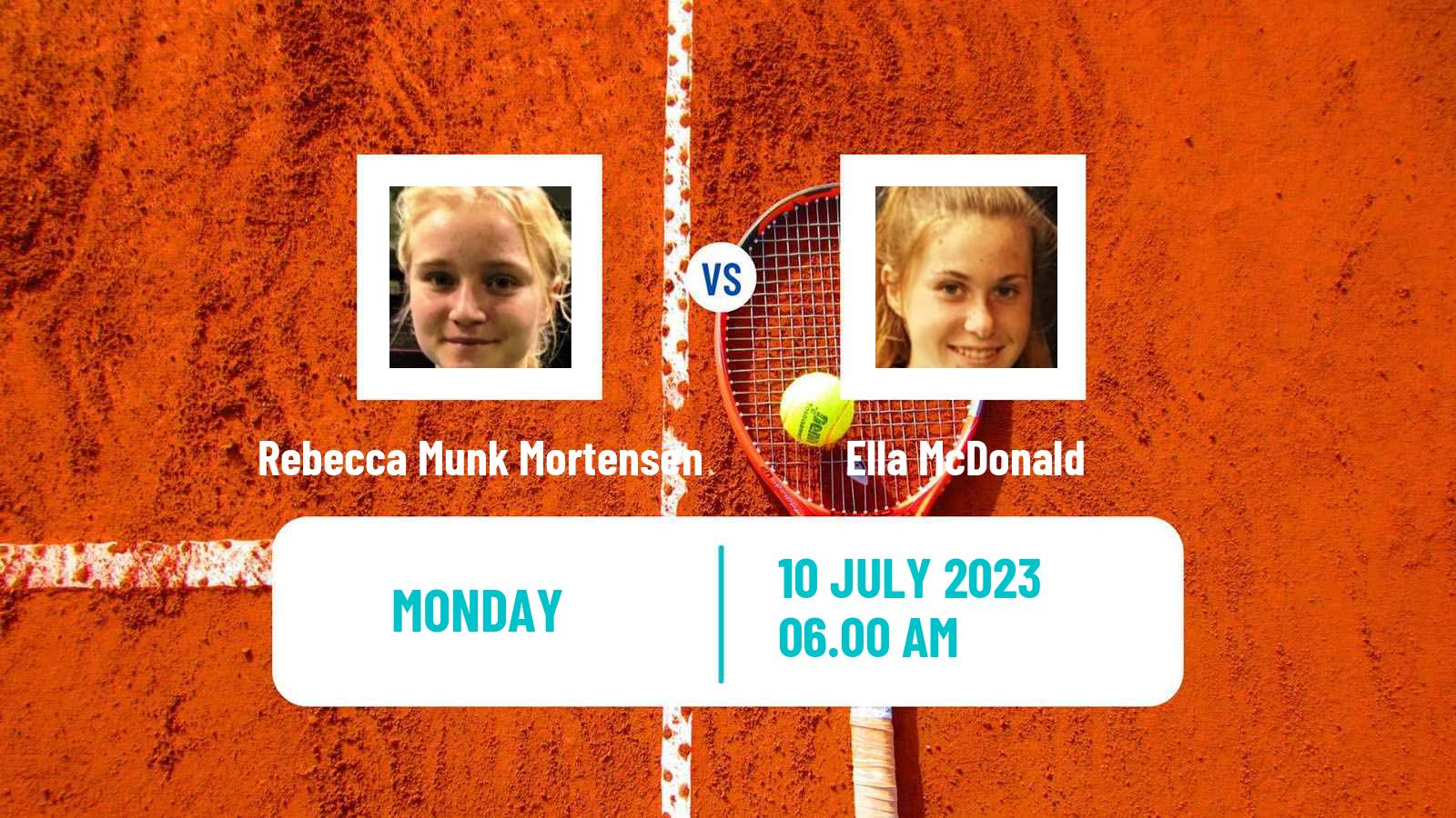 Tennis Girls Singles Wimbledon Rebecca Munk Mortensen - Ella McDonald