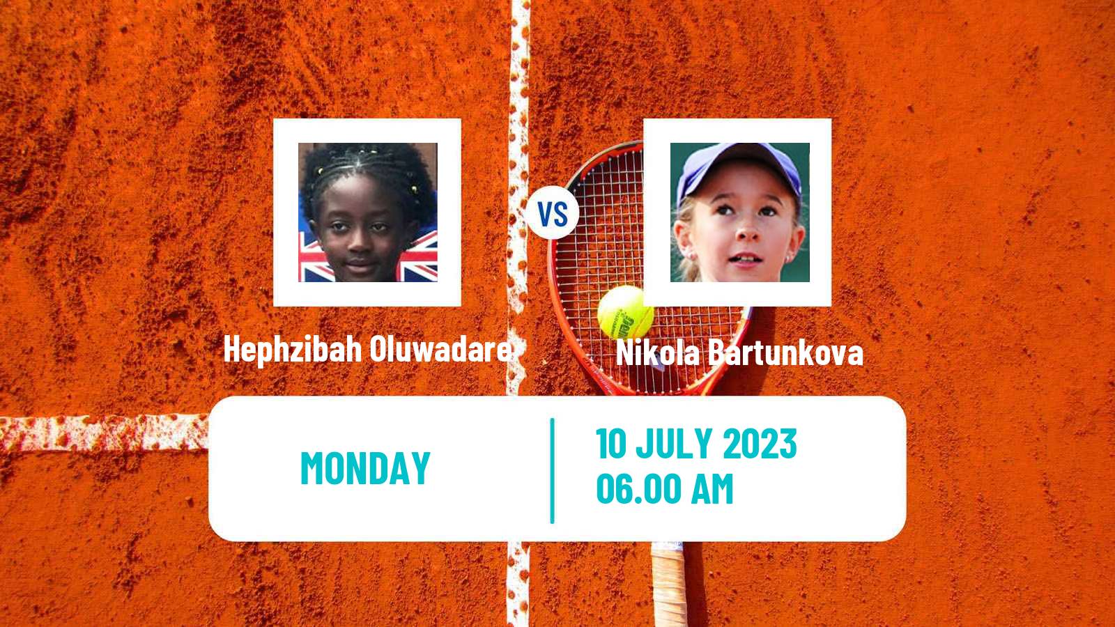 Tennis Girls Singles Wimbledon Hephzibah Oluwadare - Nikola Bartunkova