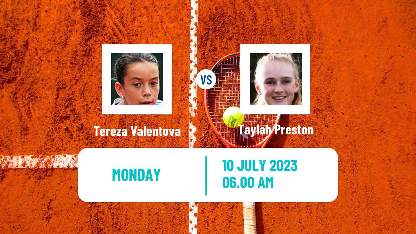 Tennis Girls Singles Wimbledon Tereza Valentova - Taylah Preston