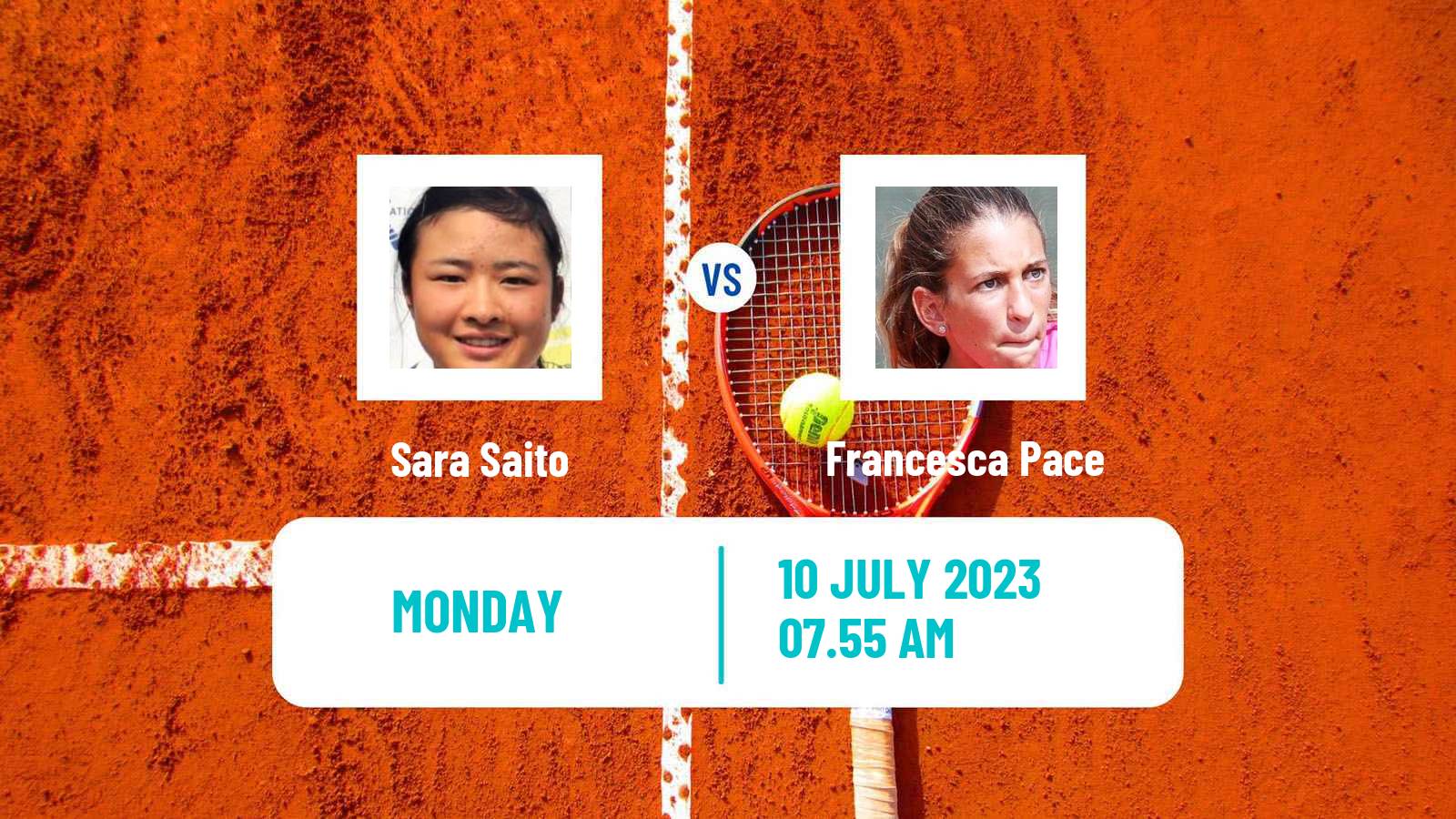 Tennis Girls Singles Wimbledon Sara Saito - Francesca Pace