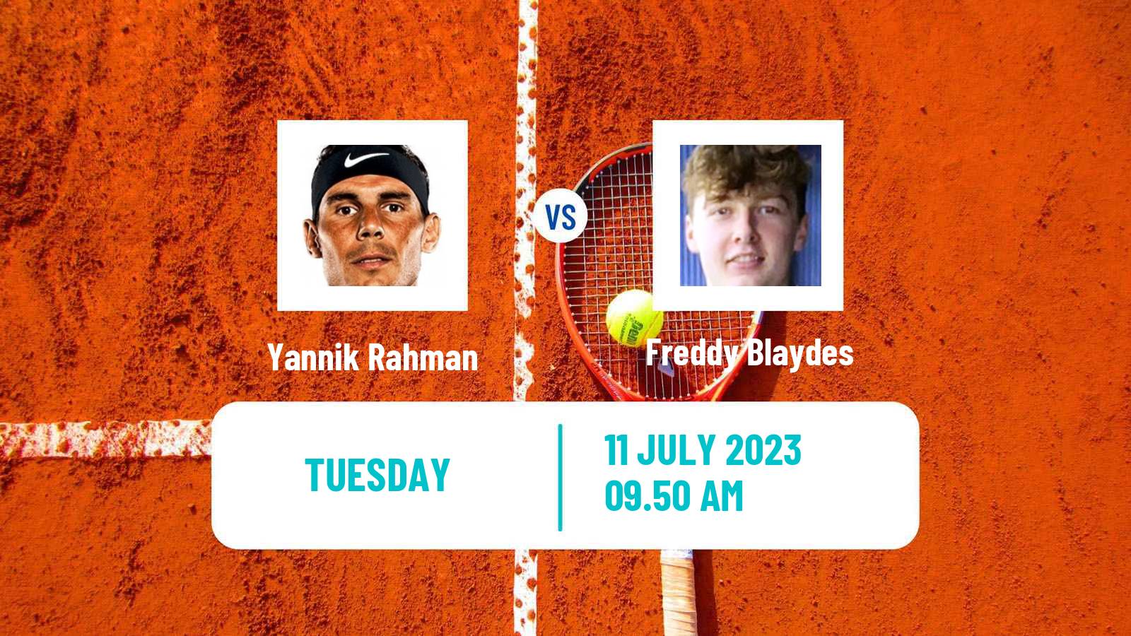 Tennis Boys Singles Wimbledon Yannik Rahman - Freddy Blaydes