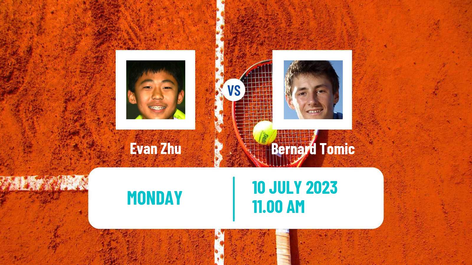 Tennis Chicago Challenger Men Evan Zhu - Bernard Tomic