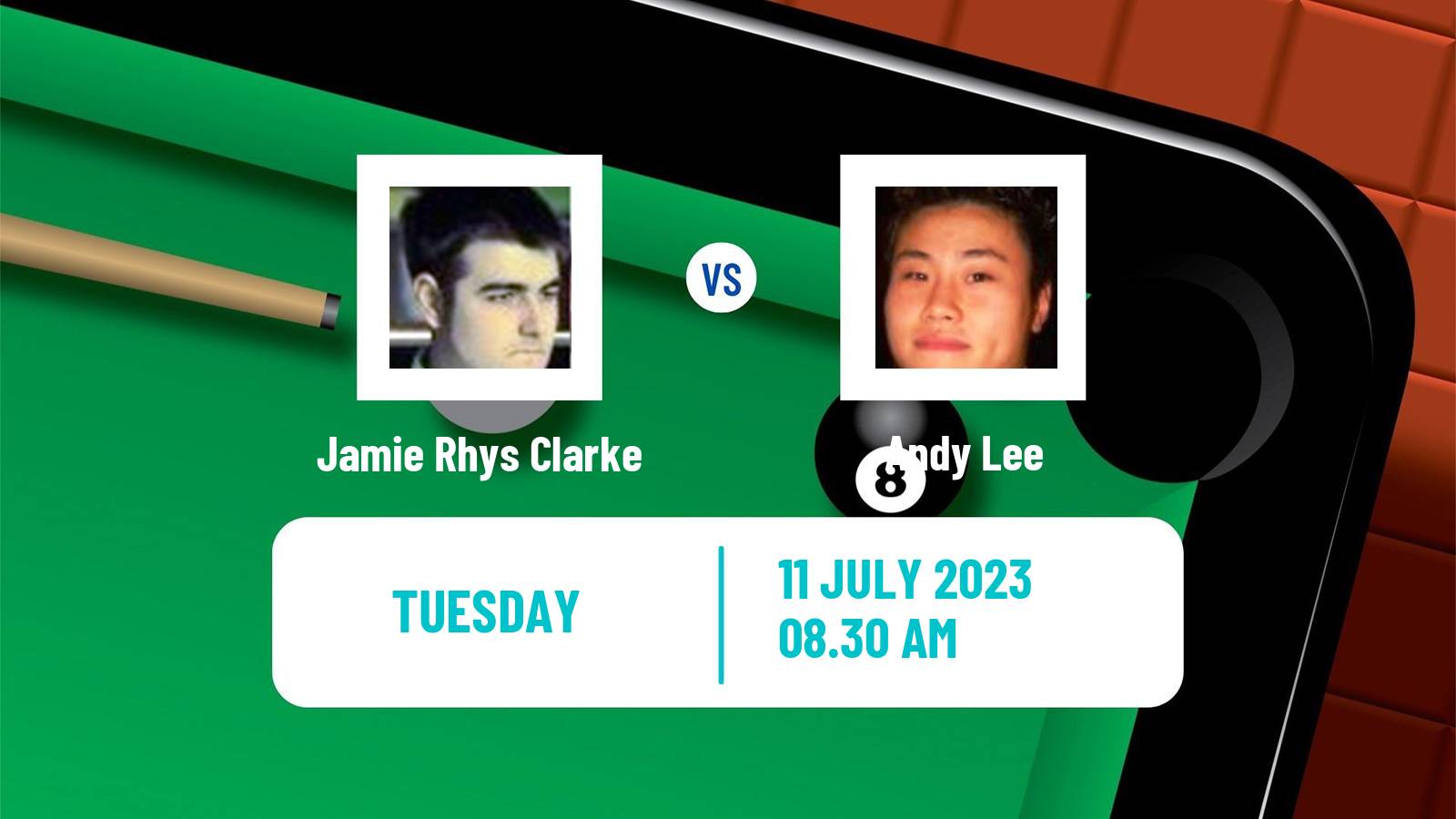 Snooker Championship League Jamie Rhys Clarke - Andy Lee