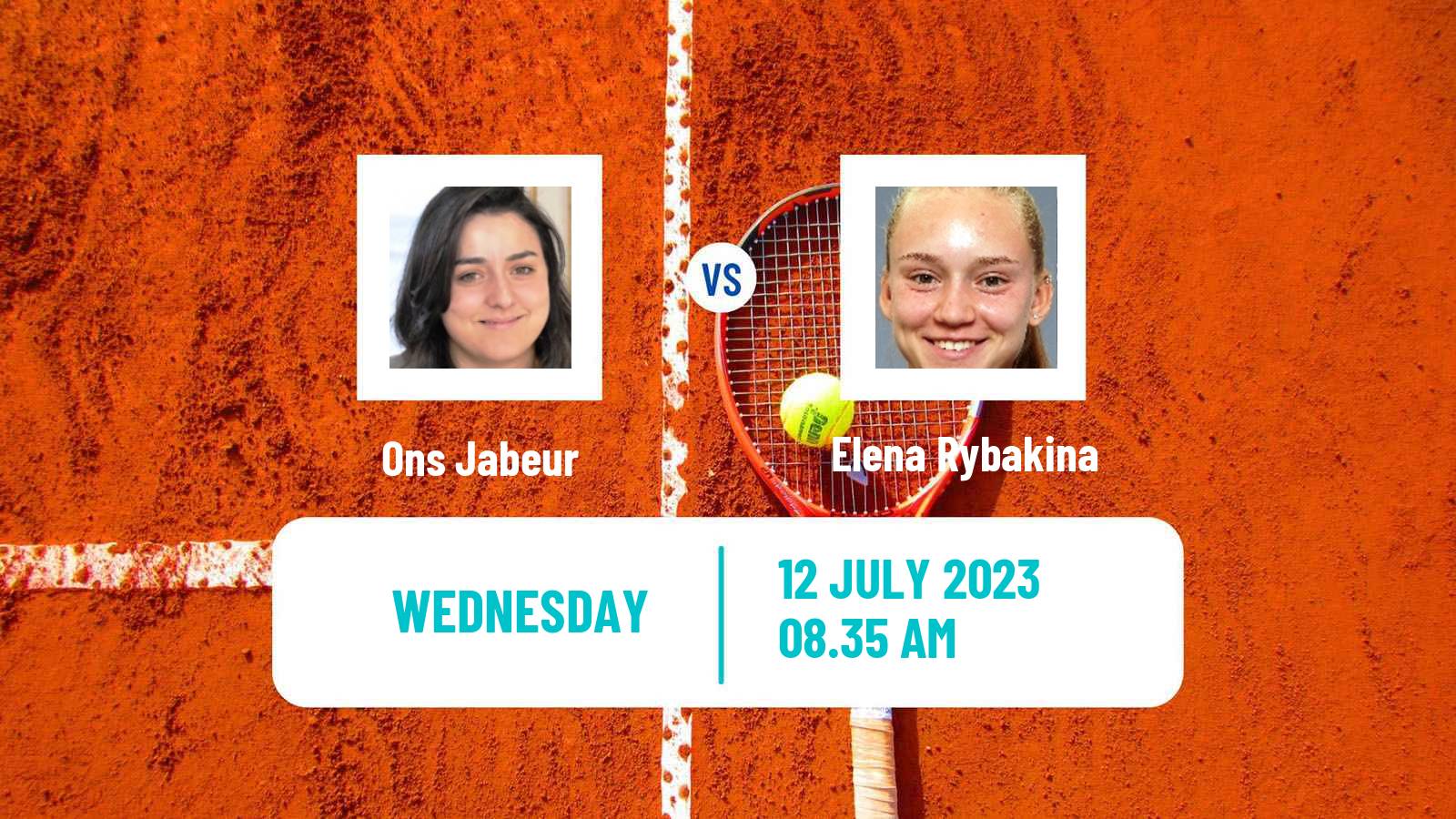 Tennis WTA Wimbledon Ons Jabeur - Elena Rybakina