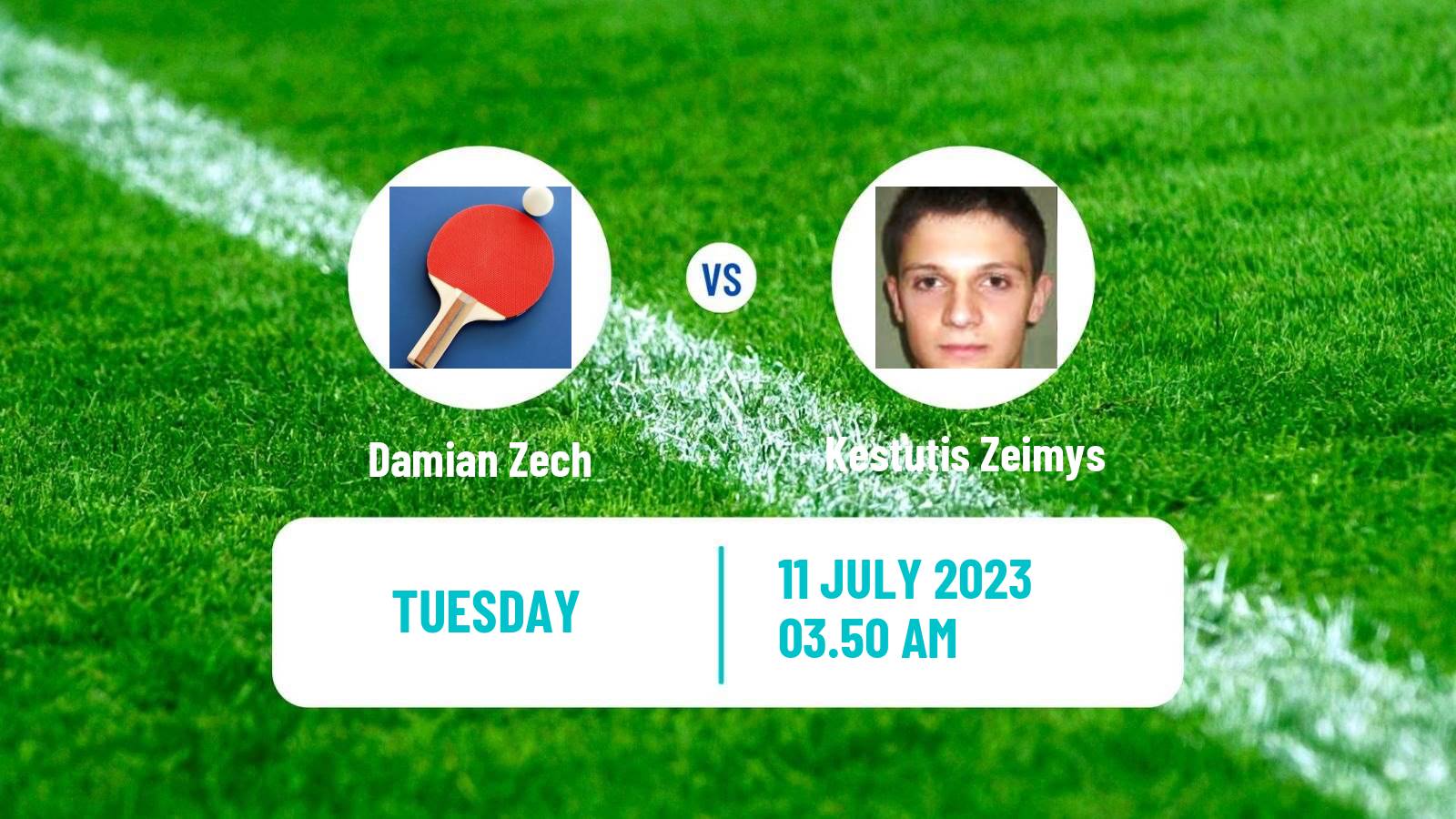 Table tennis Challenger Series Men Damian Zech - Kestutis Zeimys