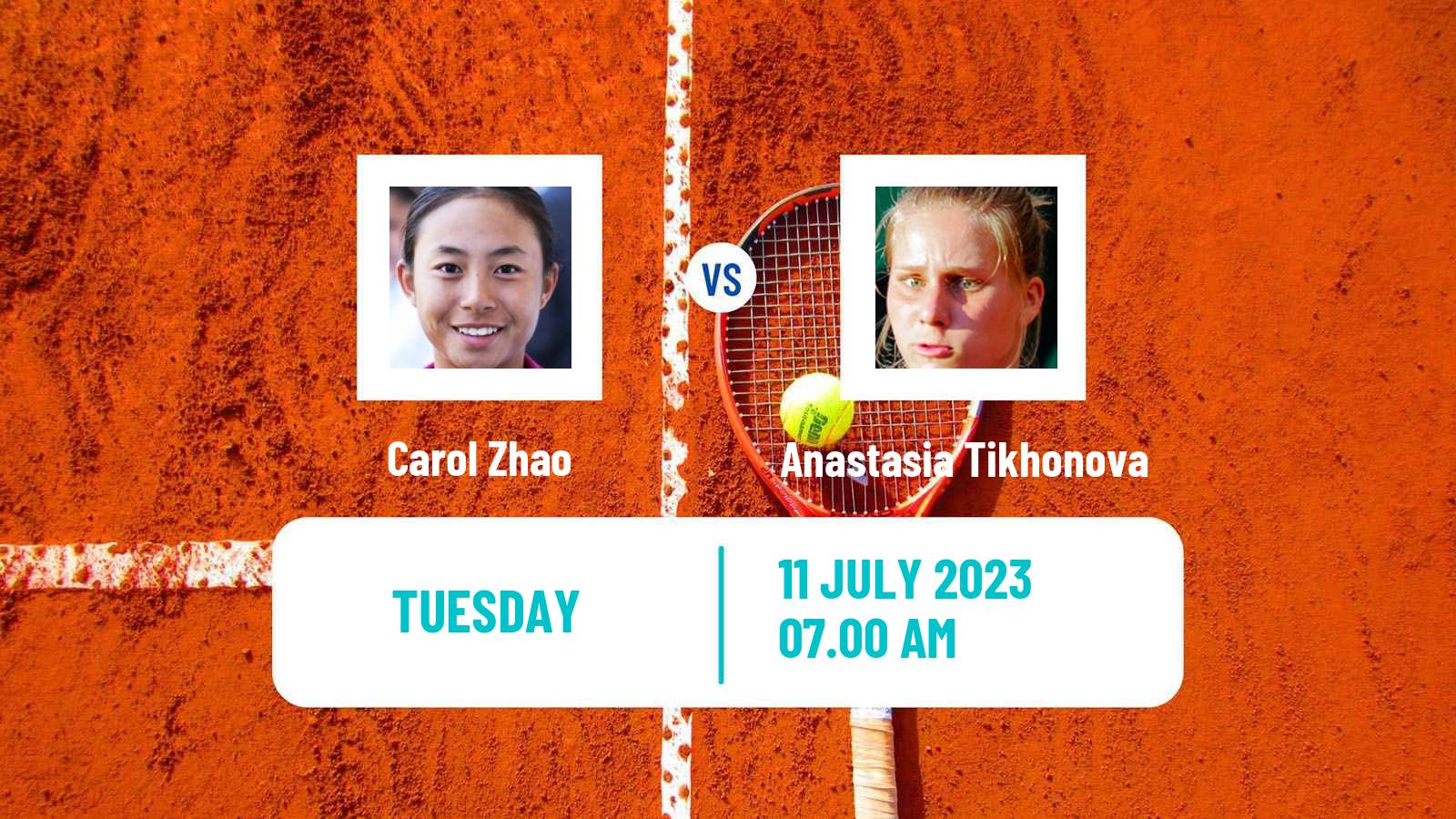 Tennis Contrexeville Challenger Women Carol Zhao - Anastasia Tikhonova