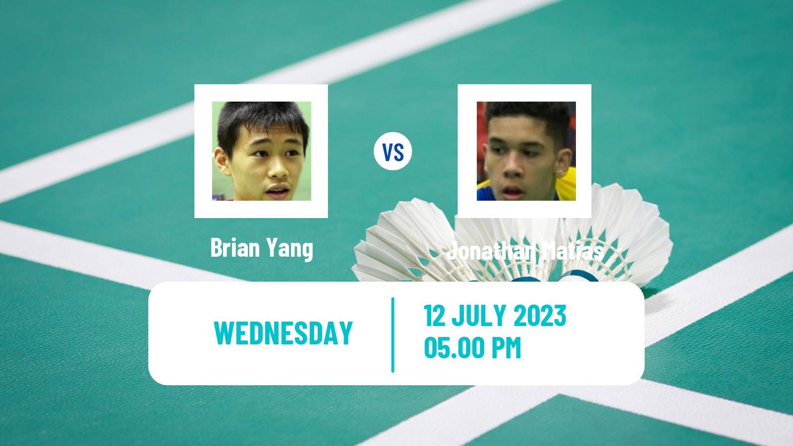 Badminton BWF World Tour Us Open Men Brian Yang - Jonathan Matias