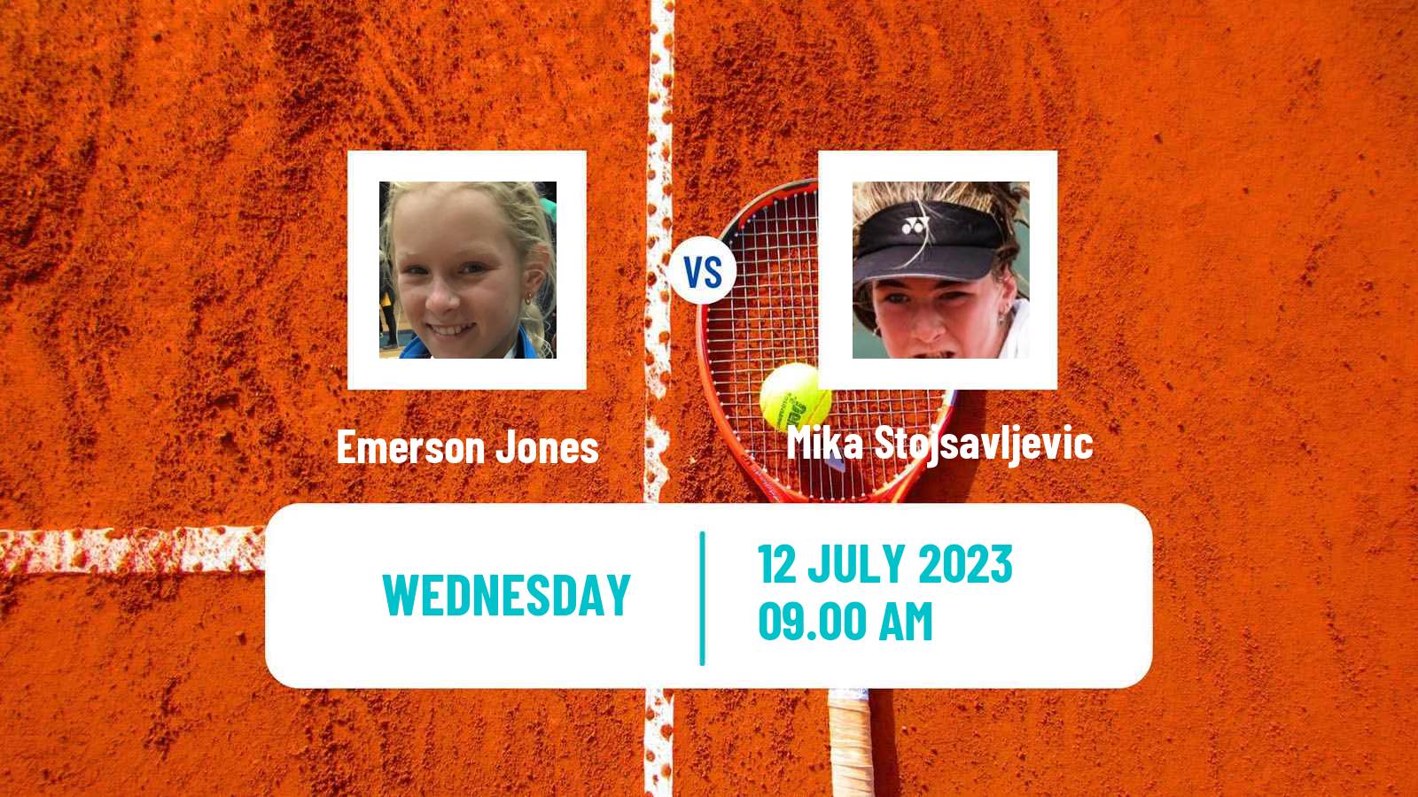 Tennis Girls Singles Wimbledon Emerson Jones - Mika Stojsavljevic