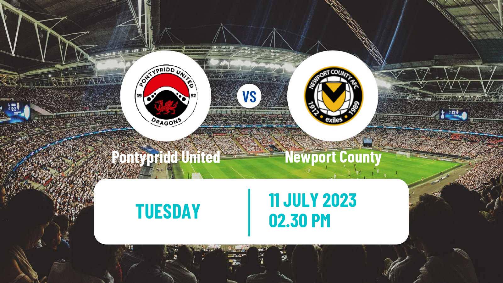Soccer Club Friendly Pontypridd United - Newport County
