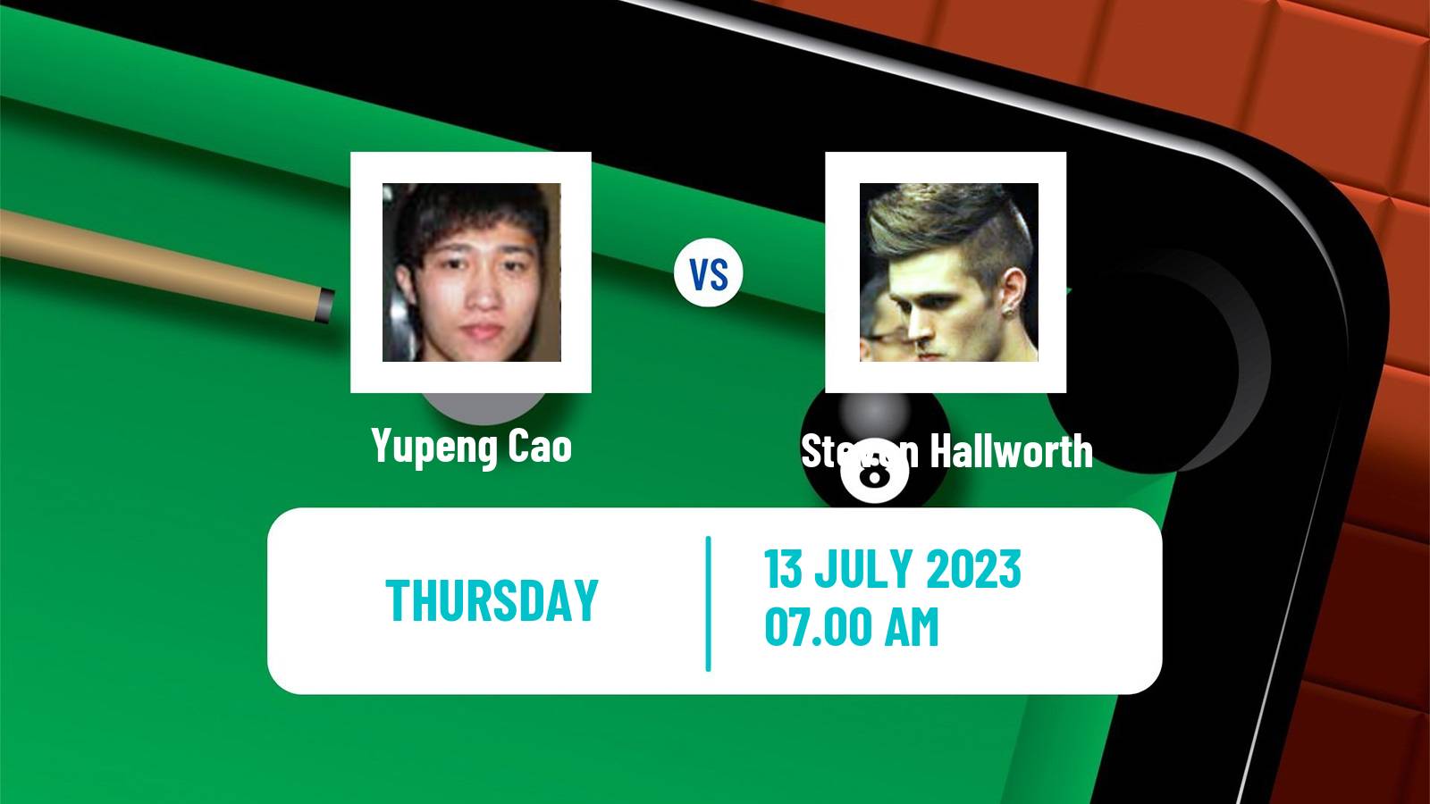 Snooker Championship League Yupeng Cao - Steven Hallworth