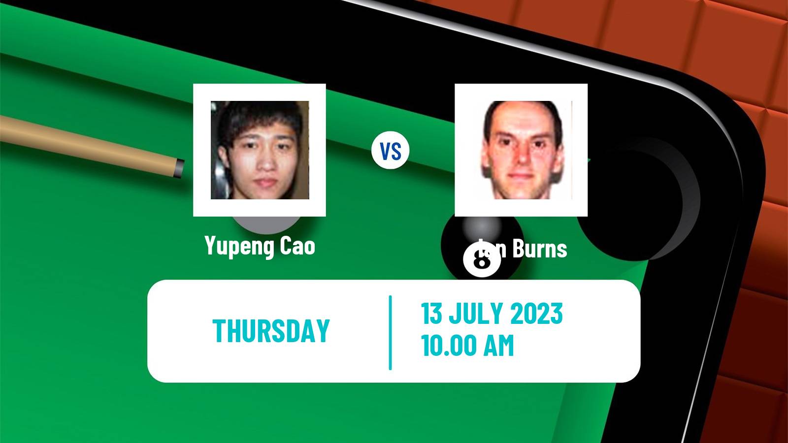 Snooker Championship League Yupeng Cao - Ian Burns