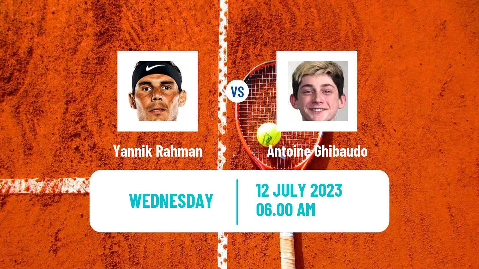 Tennis Boys Singles Wimbledon Yannik Rahman - Antoine Ghibaudo