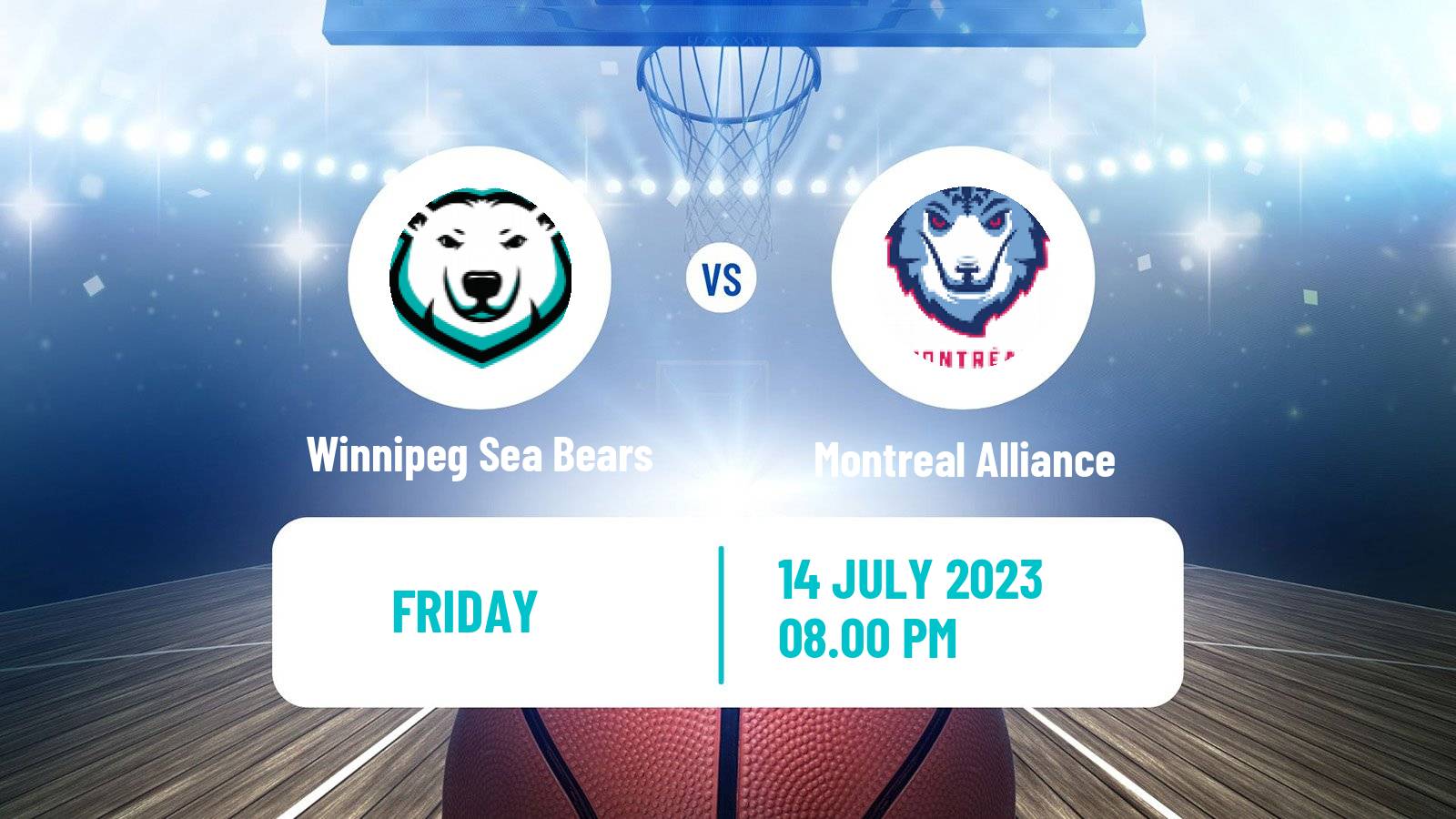 Basketball Canadian CEBL Winnipeg Sea Bears - Montreal Alliance