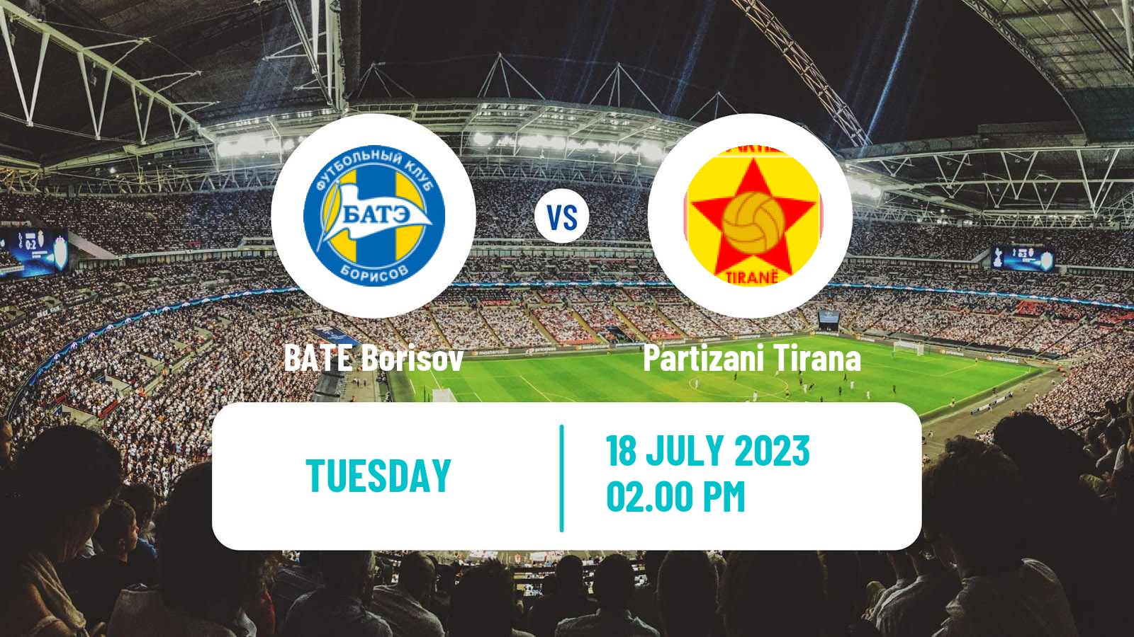 Soccer UEFA Champions League BATE Borisov - Partizani Tirana