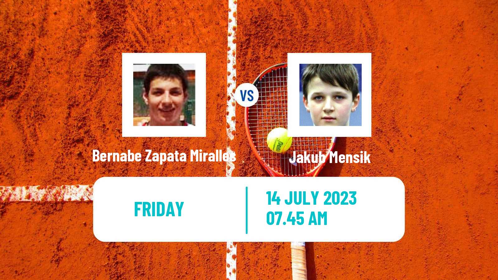 Tennis Iasi Challenger Men Bernabe Zapata Miralles - Jakub Mensik