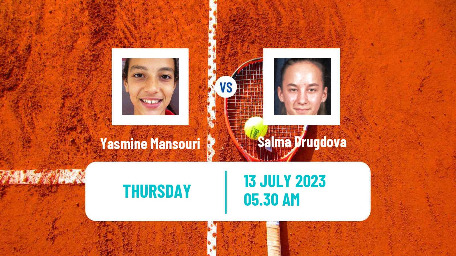 Tennis ITF W15 Monastir 23 Women Yasmine Mansouri - Salma Drugdova