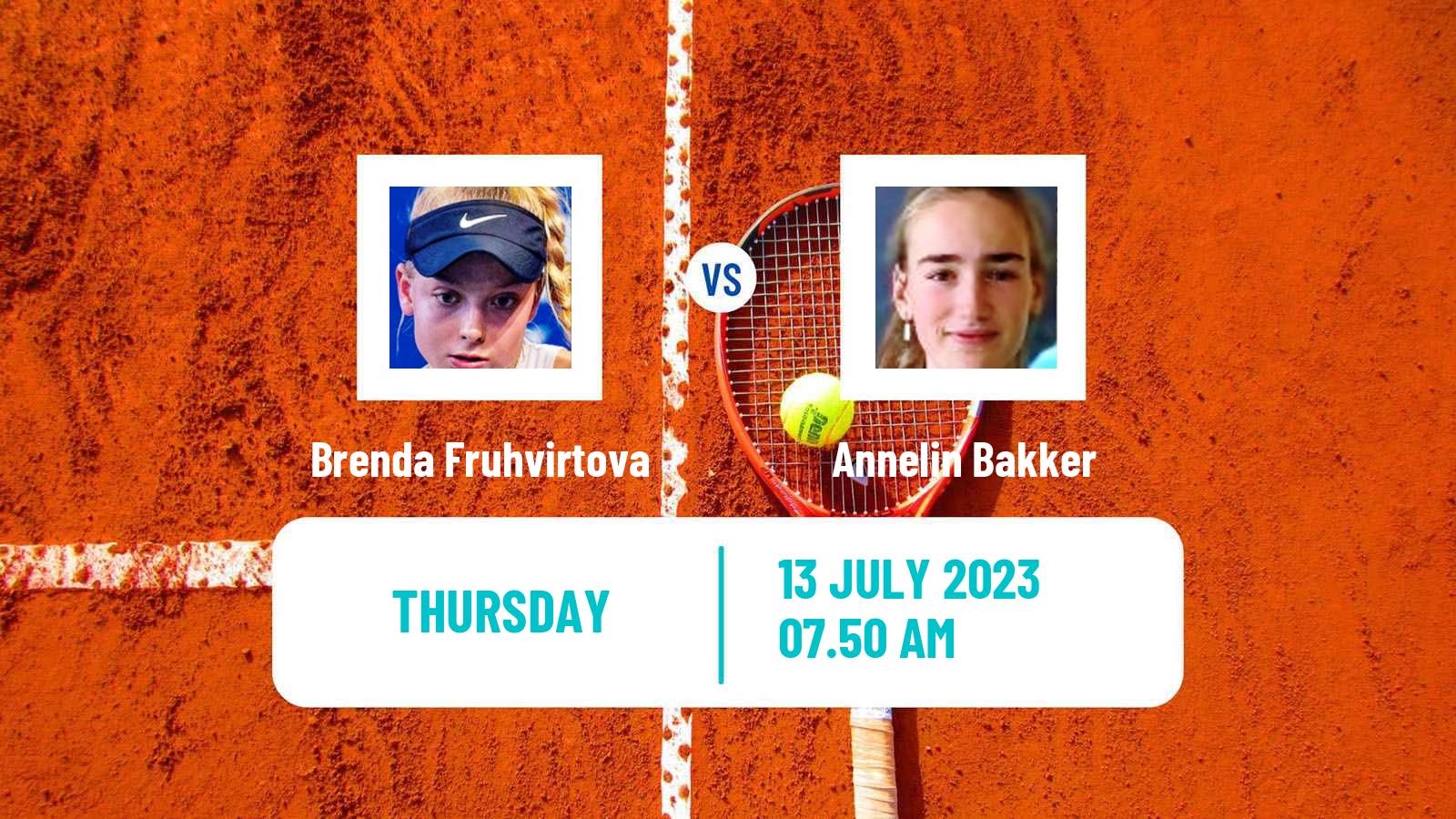 Tennis ITF W60 Amstelveen Women Brenda Fruhvirtova - Annelin Bakker