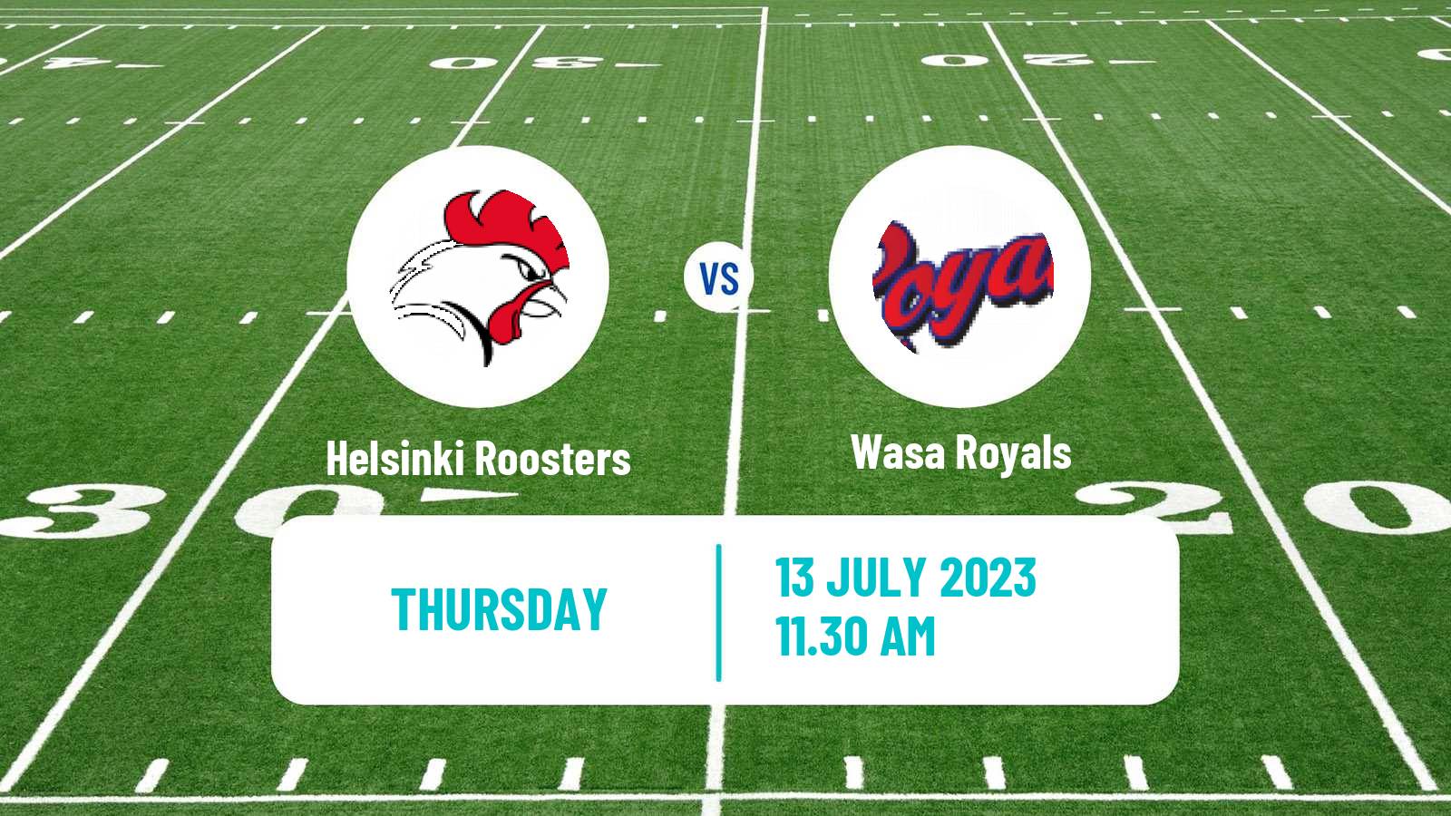 American football Finnish Vaahteraliiga Helsinki Roosters - Wasa Royals