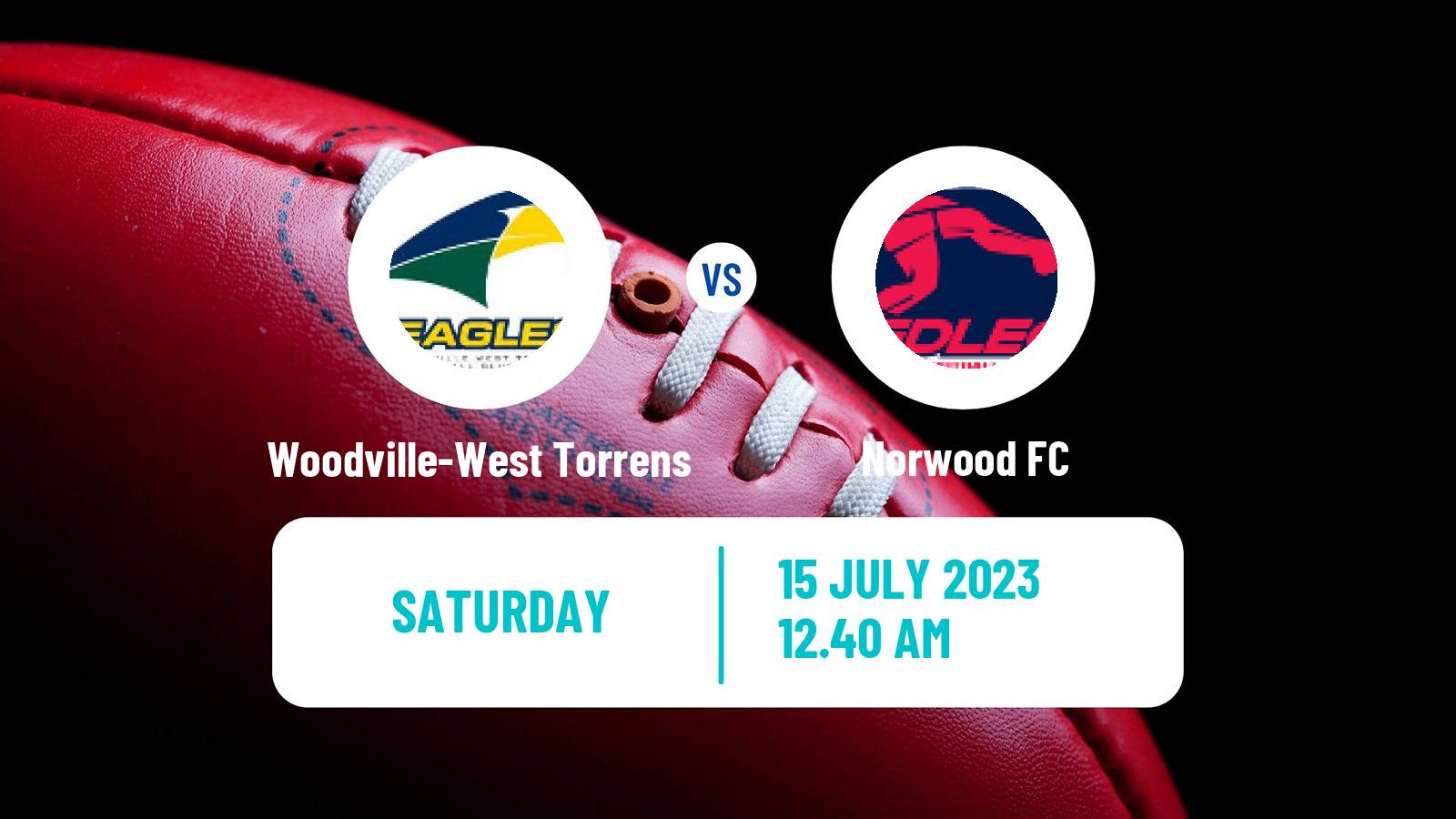Aussie rules SANFL Woodville-West Torrens - Norwood