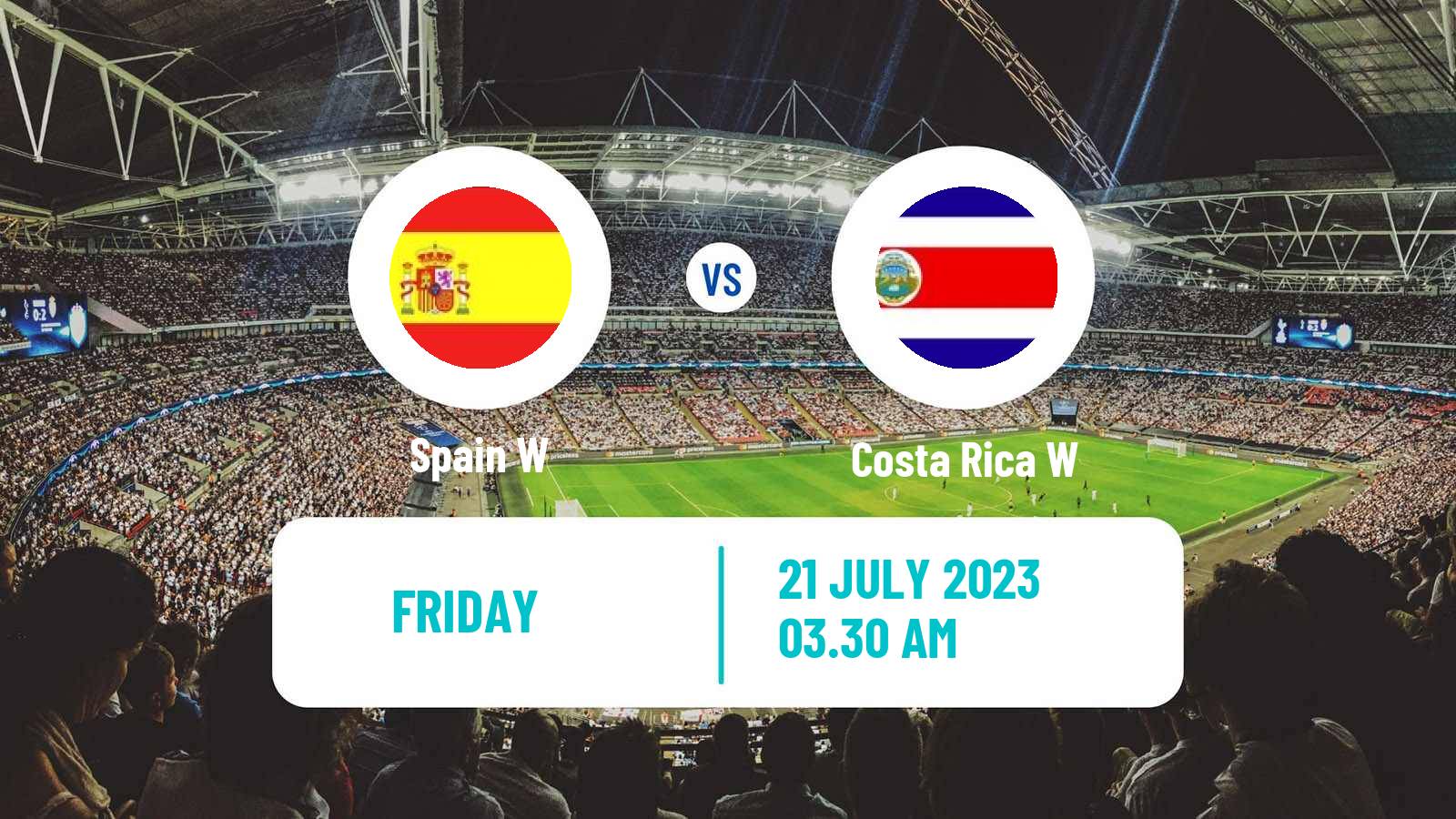 Soccer FIFA World Cup Women Spain W - Costa Rica W