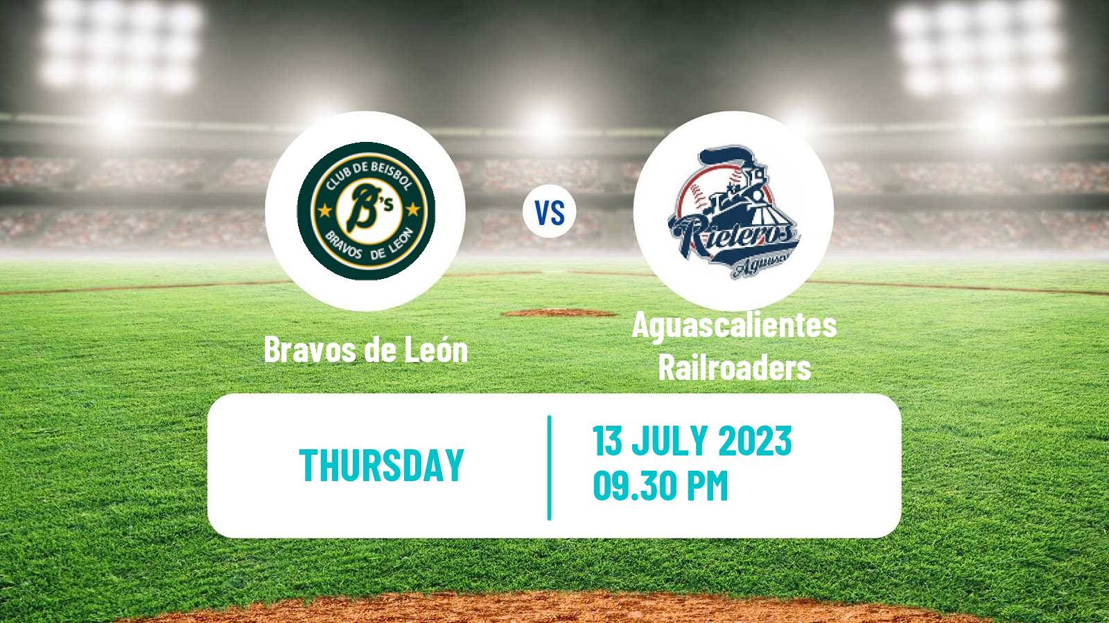 Baseball LMB Bravos de León - Aguascalientes Railroaders