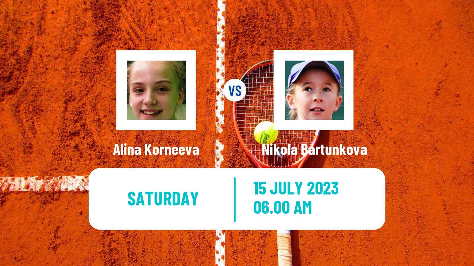 Tennis Girls Singles Wimbledon Alina Korneeva - Nikola Bartunkova