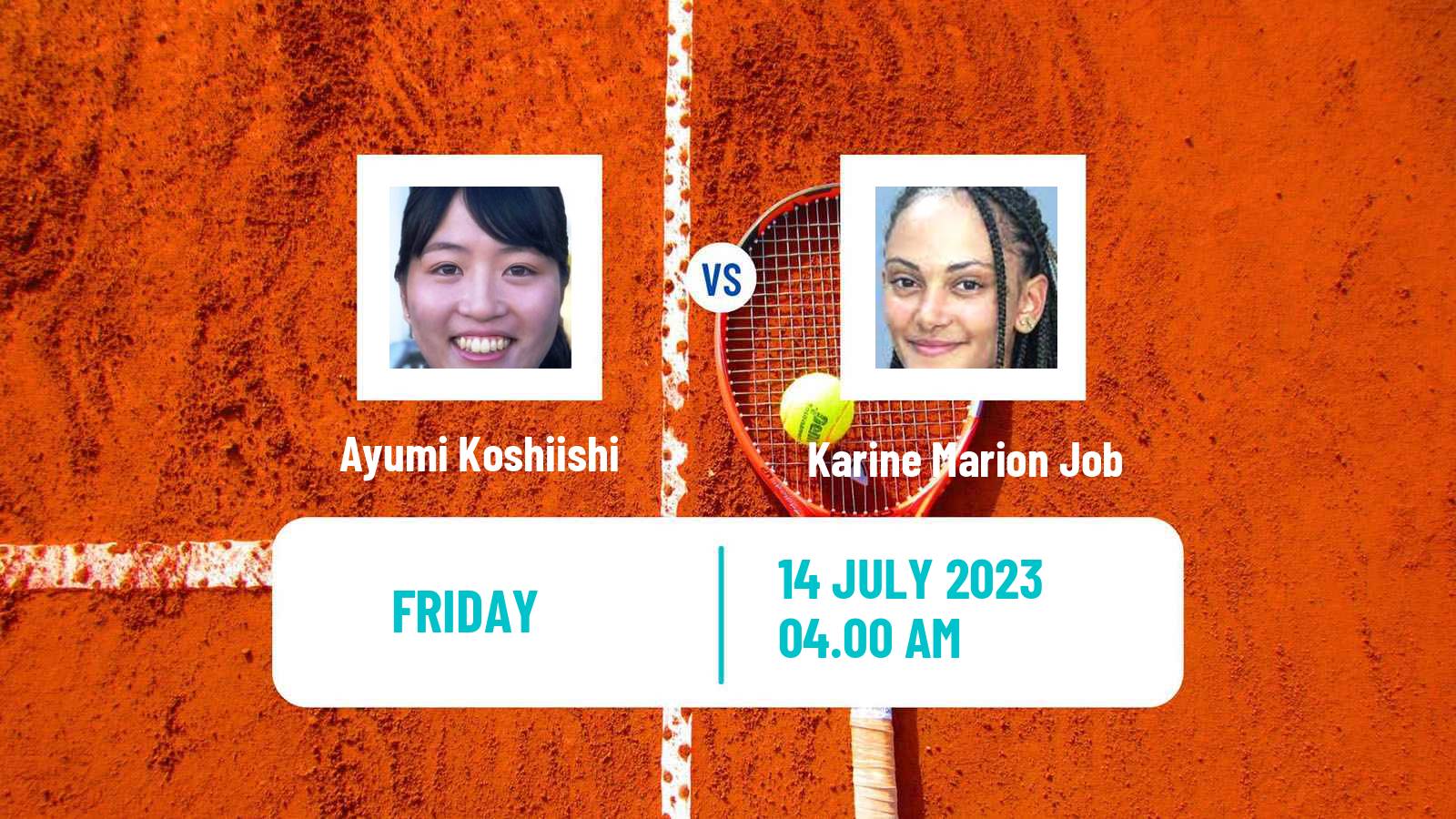 Tennis ITF W15 Monastir 23 Women Ayumi Koshiishi - Karine Marion Job