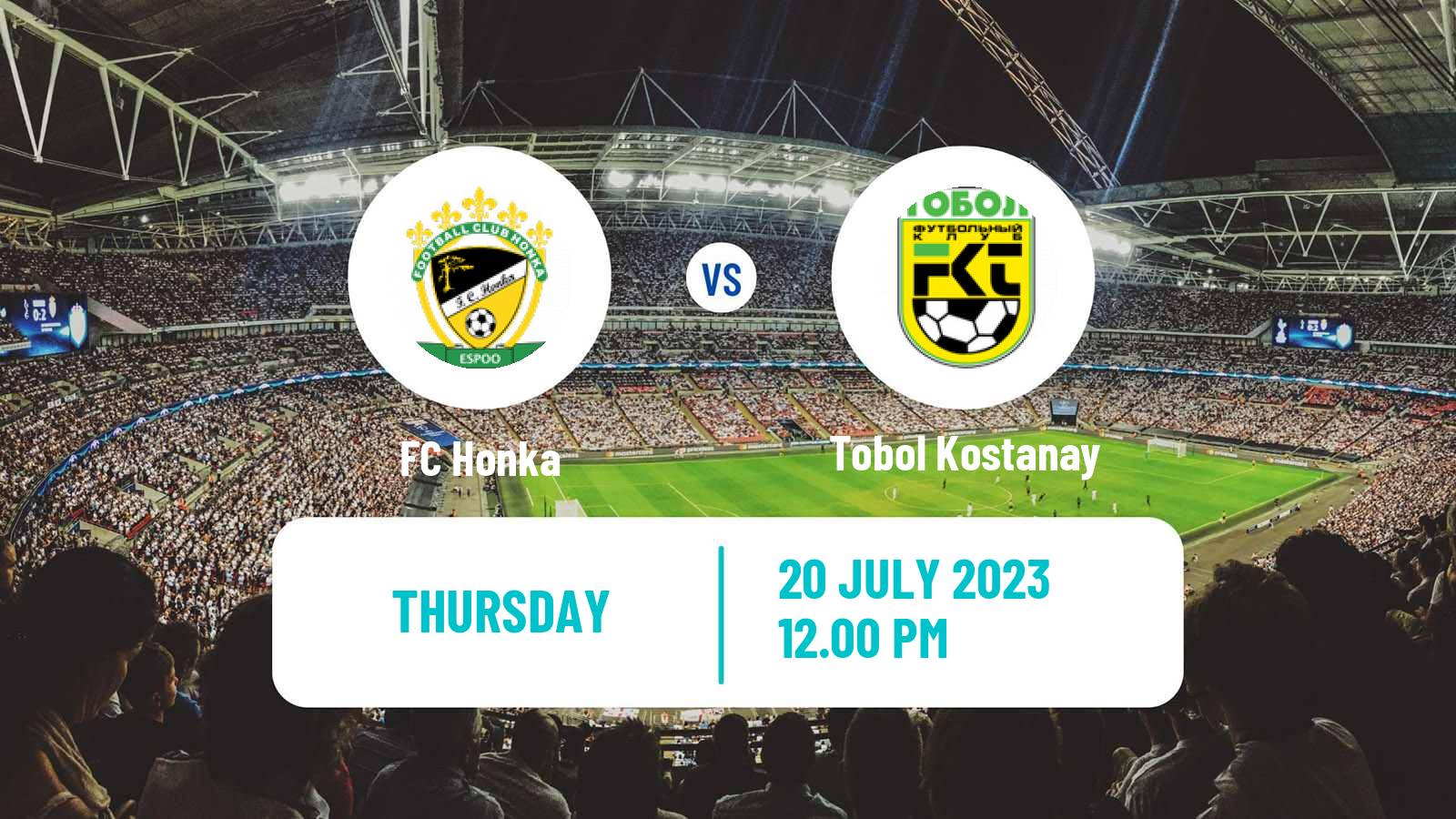 Soccer UEFA Europa Conference League Honka - Tobol Kostanay