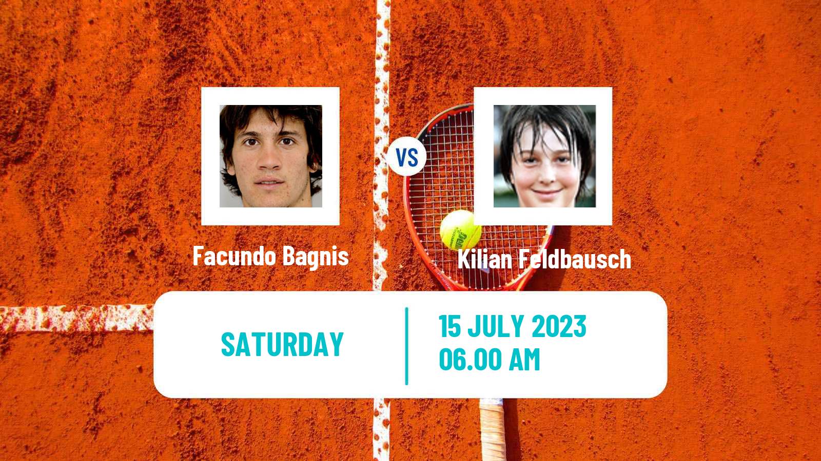 Tennis ATP Gstaad Facundo Bagnis - Kilian Feldbausch