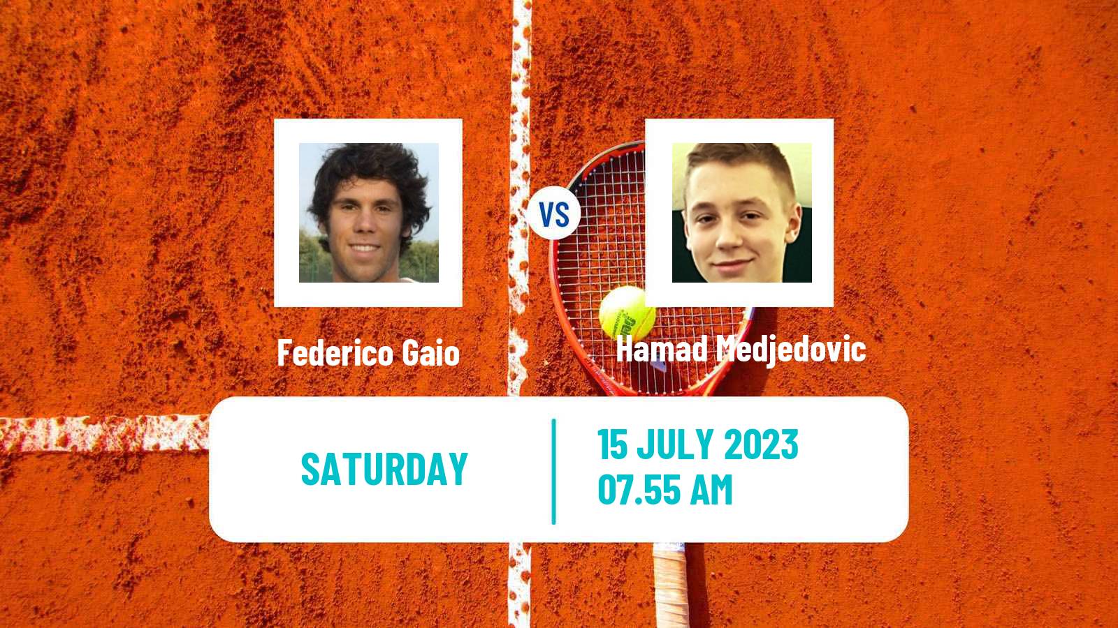 Tennis ATP Gstaad Federico Gaio - Hamad Medjedovic