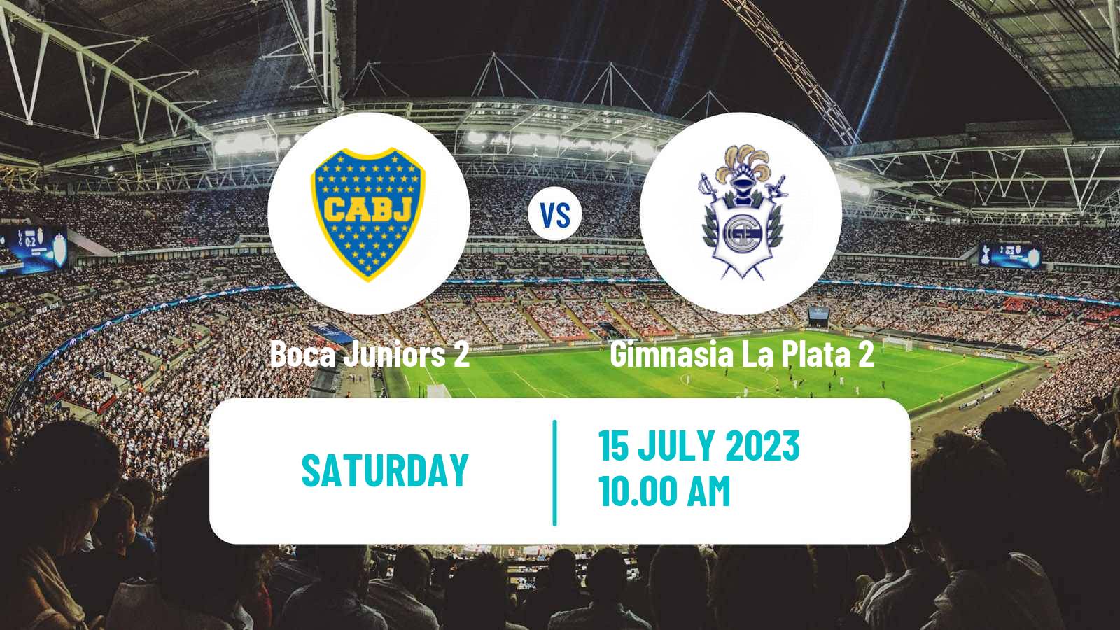 Soccer Argentinian Reserve League Boca Juniors 2 - Gimnasia La Plata 2