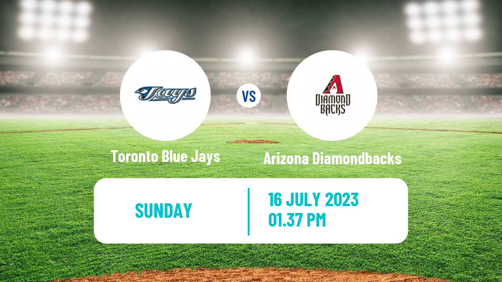 Baseball MLB Toronto Blue Jays - Arizona Diamondbacks