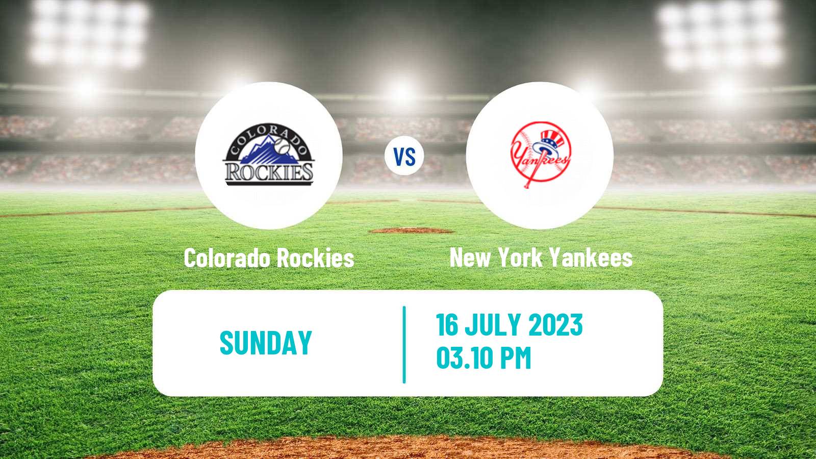 Baseball MLB Colorado Rockies - New York Yankees