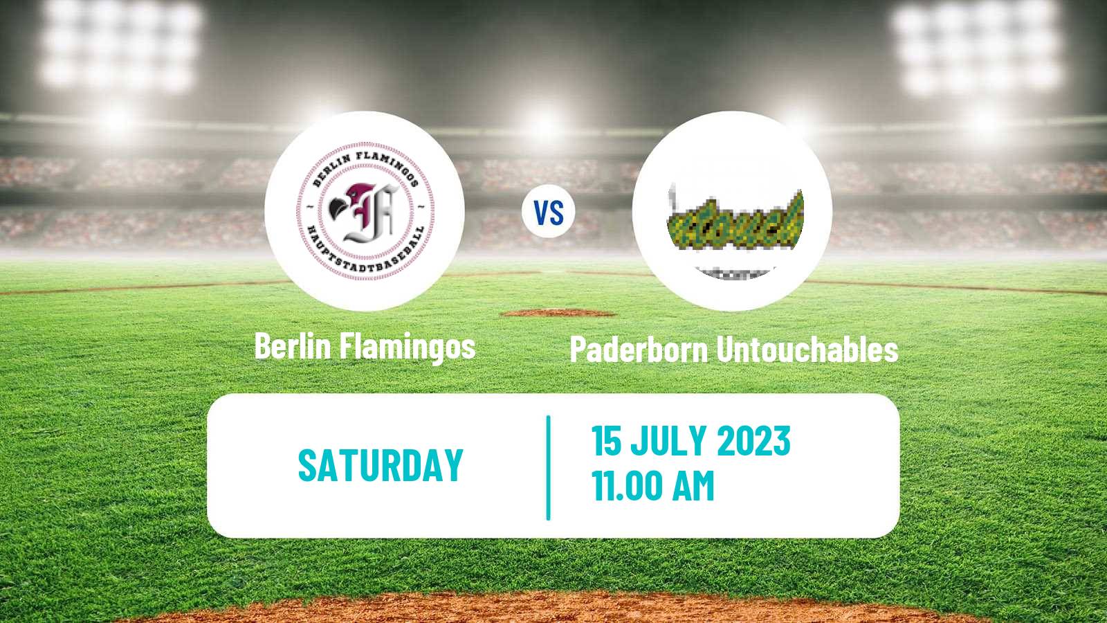Baseball German Bundesliga North Baseball Berlin Flamingos - Paderborn Untouchables