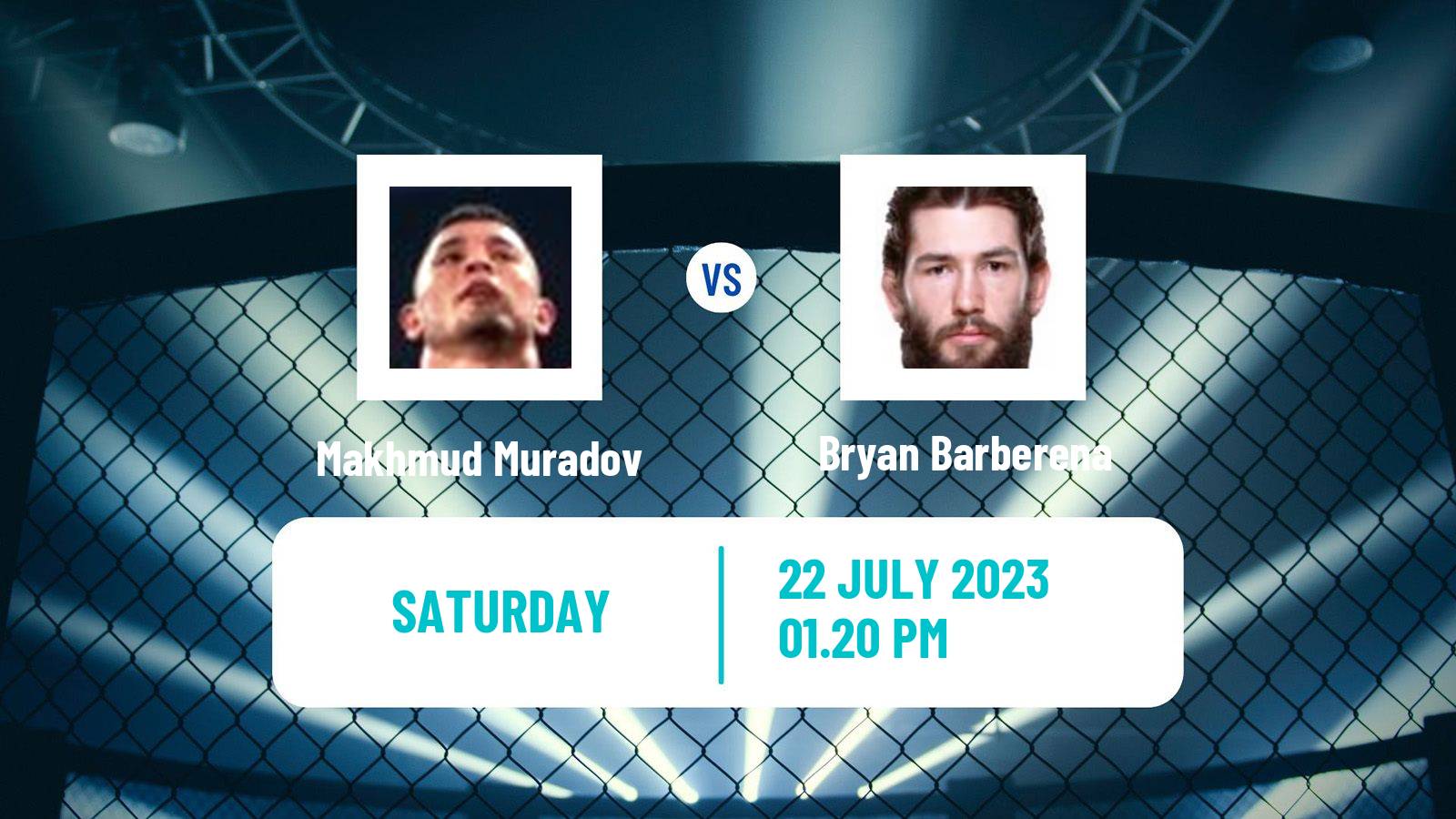 MMA Middleweight UFC Men Makhmud Muradov - Bryan Barberena