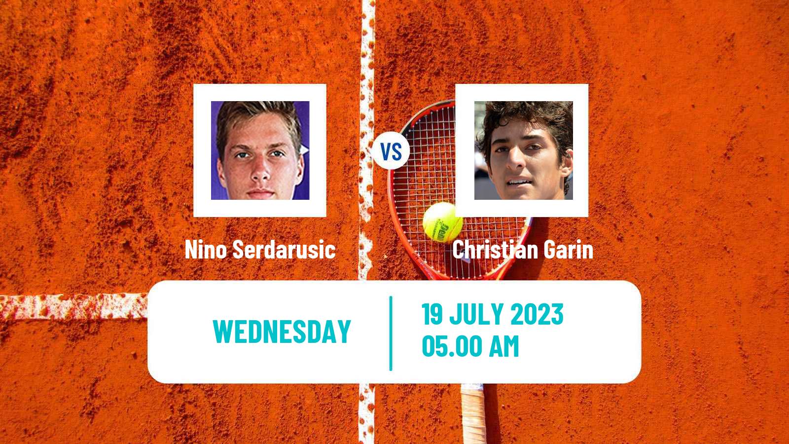 Tennis Tampere Challenger Men Nino Serdarusic - Christian Garin